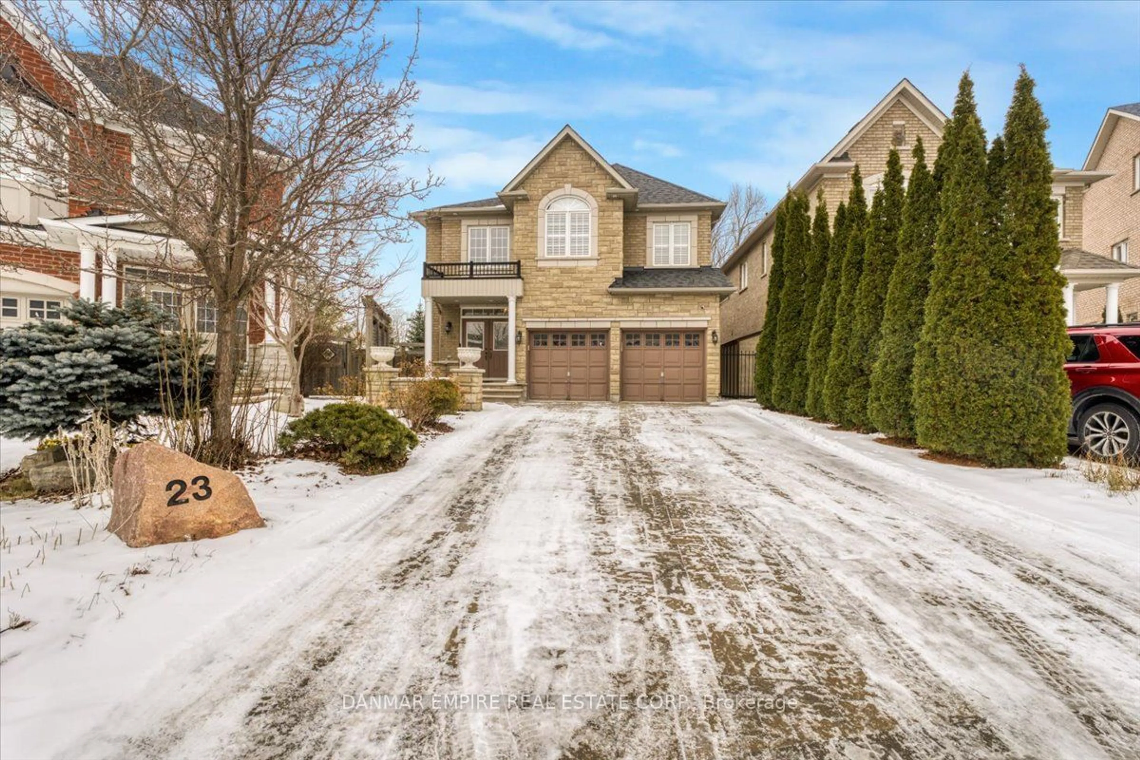 Home with brick exterior material, street for 23 Shell Crt, Richmond Hill Ontario L4S 0B1