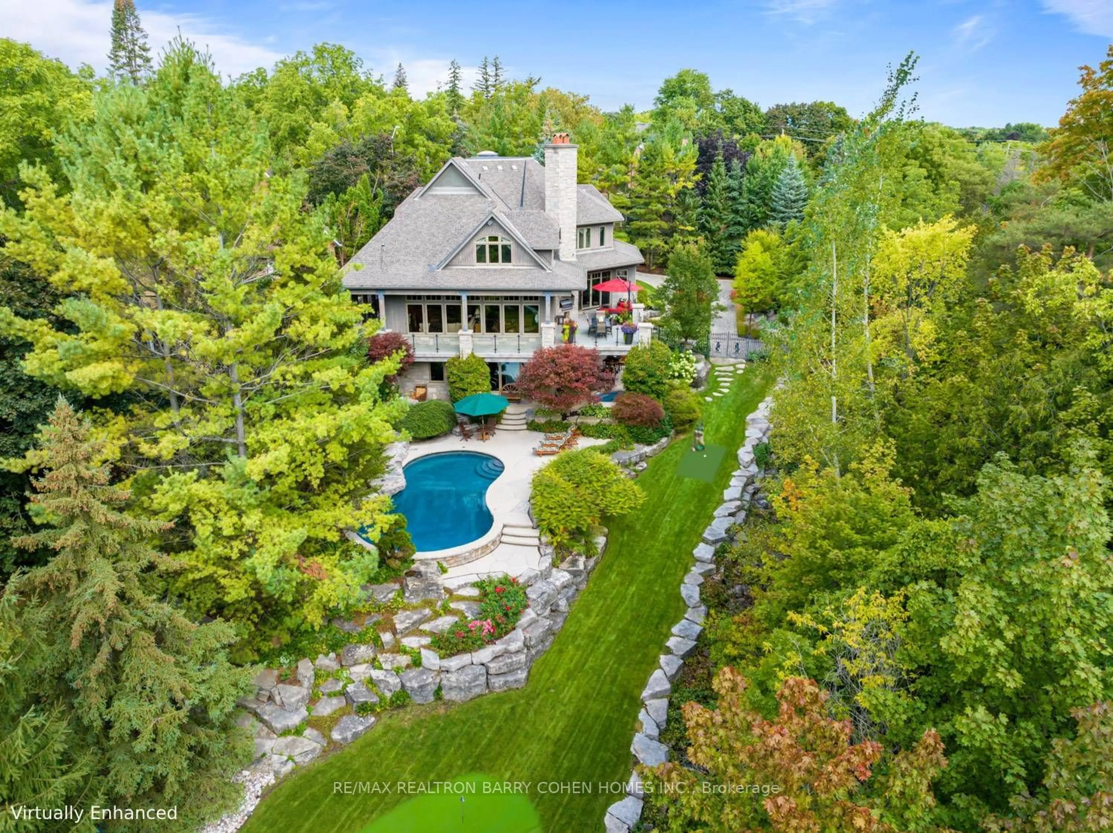 A pic from outside/outdoor area/front of a property/back of a property/a pic from drone, water/lake/river/ocean view for 65 Joseph St, Markham Ontario L3P 2N4