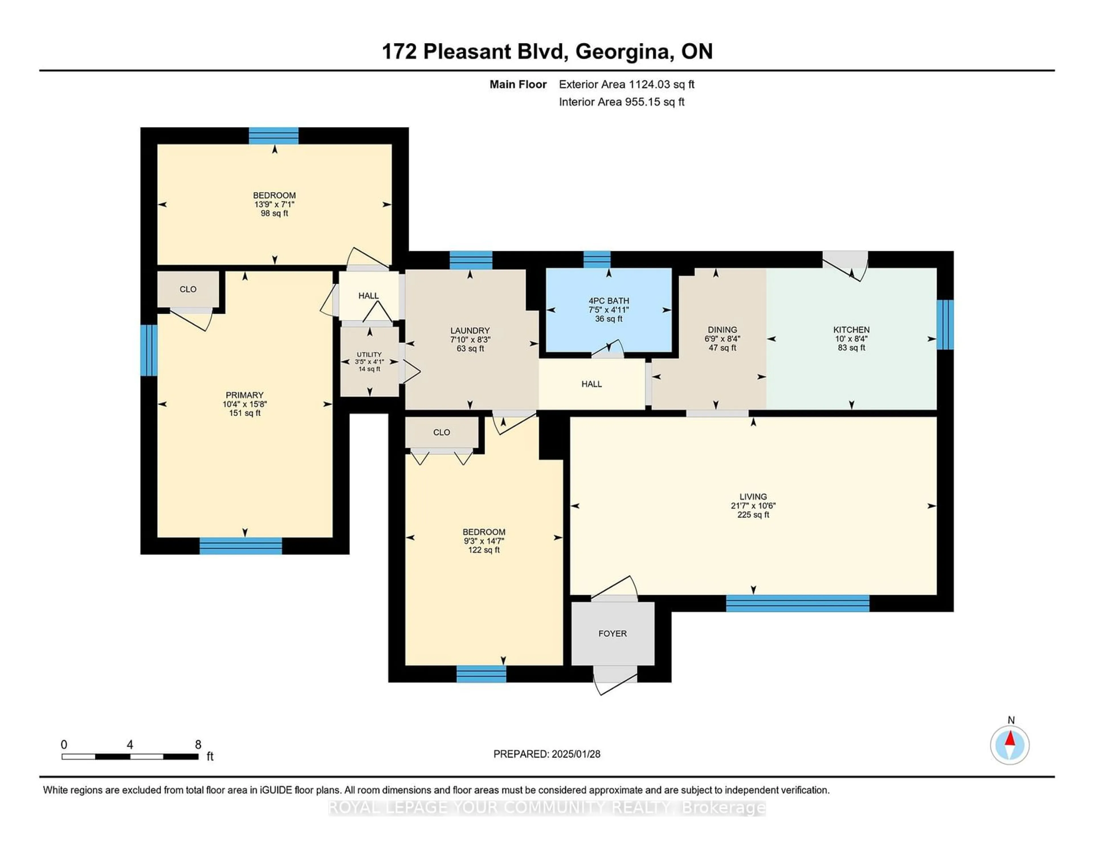 Floor plan for 172 Pleasant Blvd, Georgina Ontario L4P 2S4