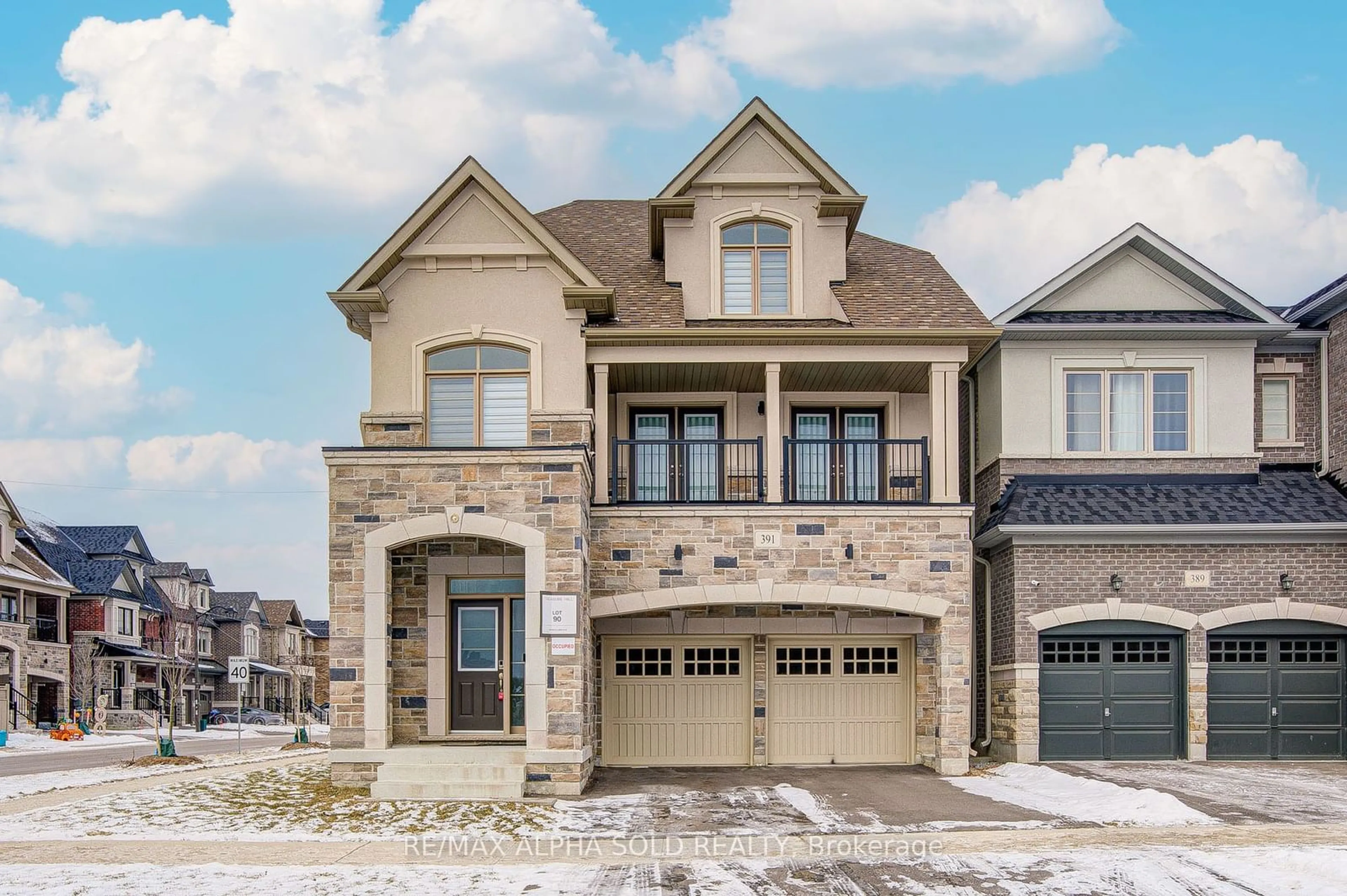 Home with brick exterior material, street for 391 Fred Mclaren Blvd, Markham Ontario L6E 0G4