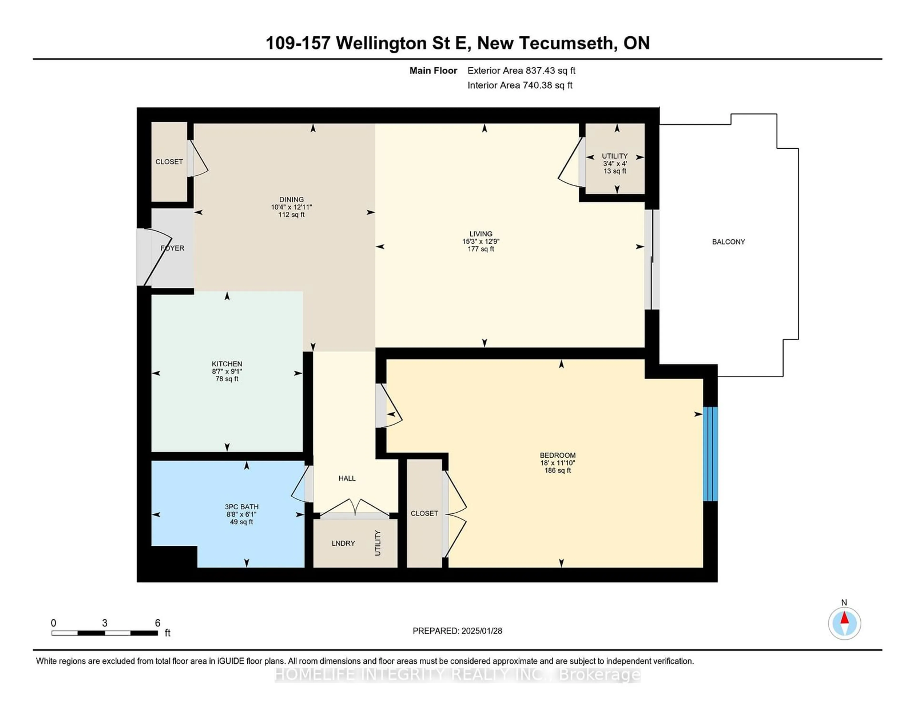 Floor plan for 157 Wellington St #109, New Tecumseth Ontario L9R 0R7