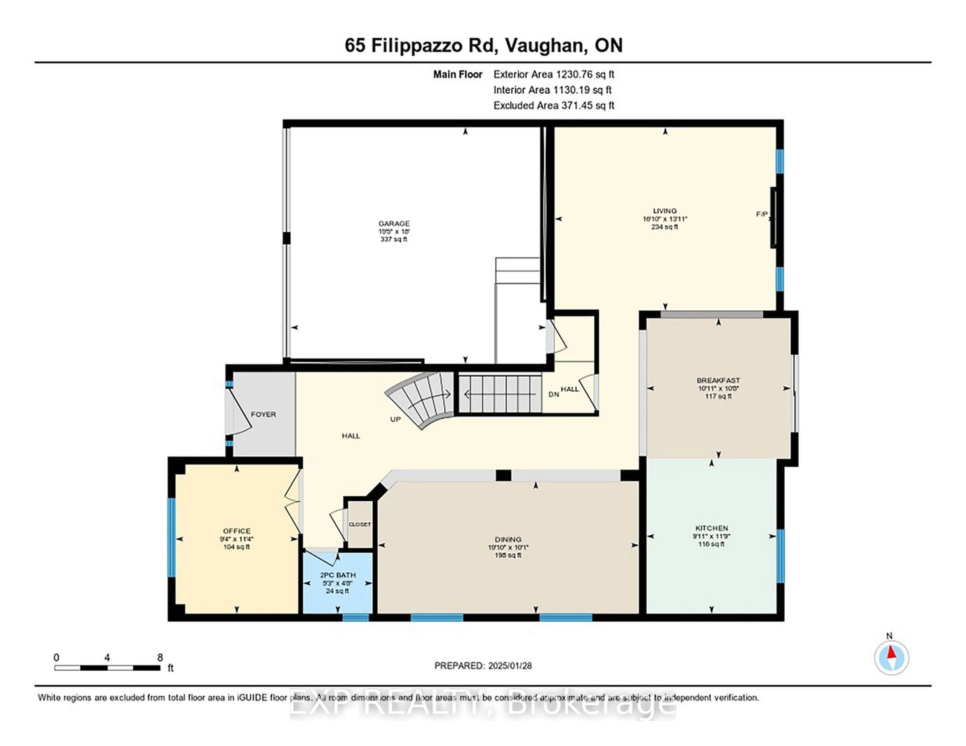 Floor plan for 65 Filippazzo Rd, Vaughan Ontario L4H 0M5