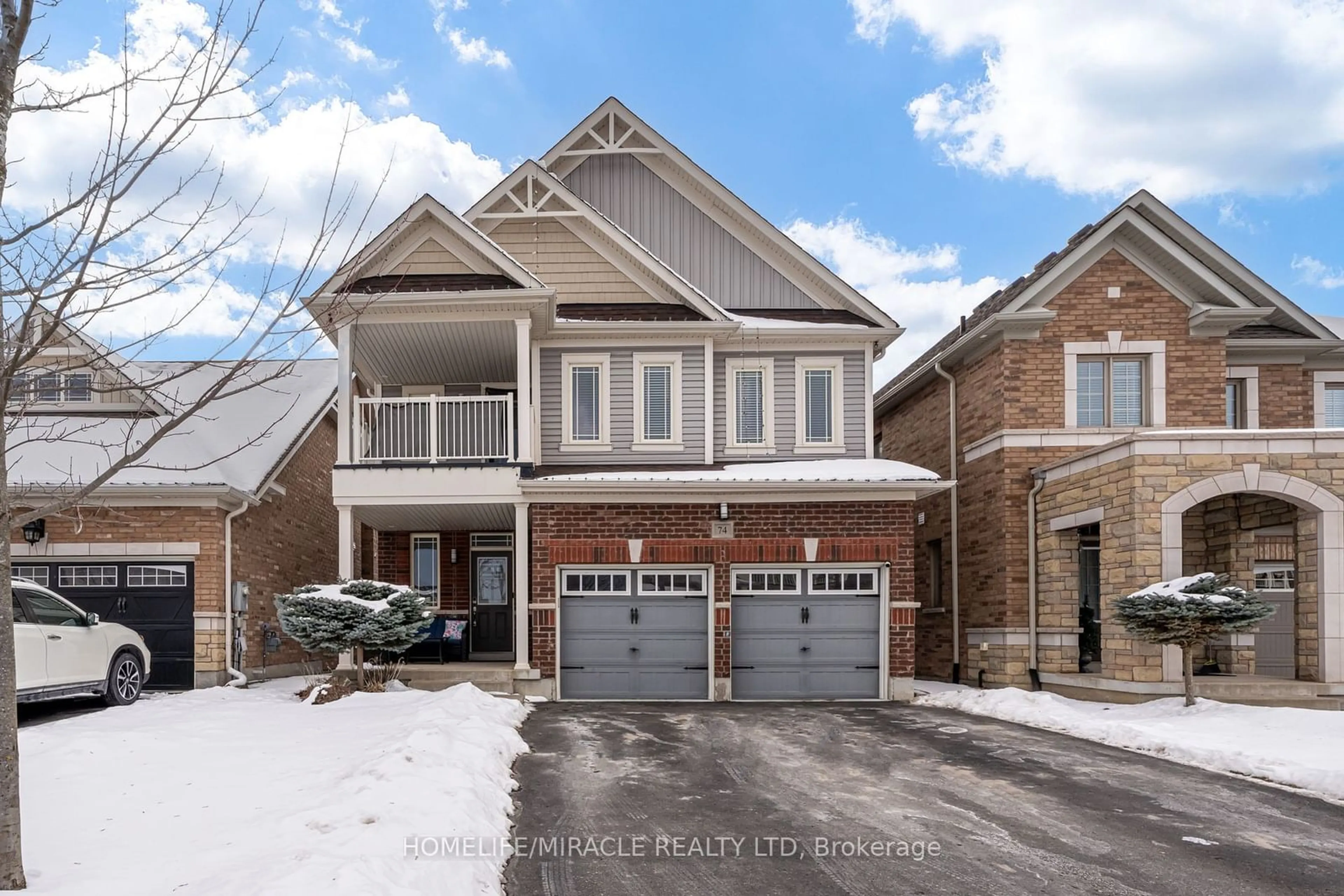 Home with brick exterior material, street for 74 Cauthers Cres, New Tecumseth Ontario L9R 0L2