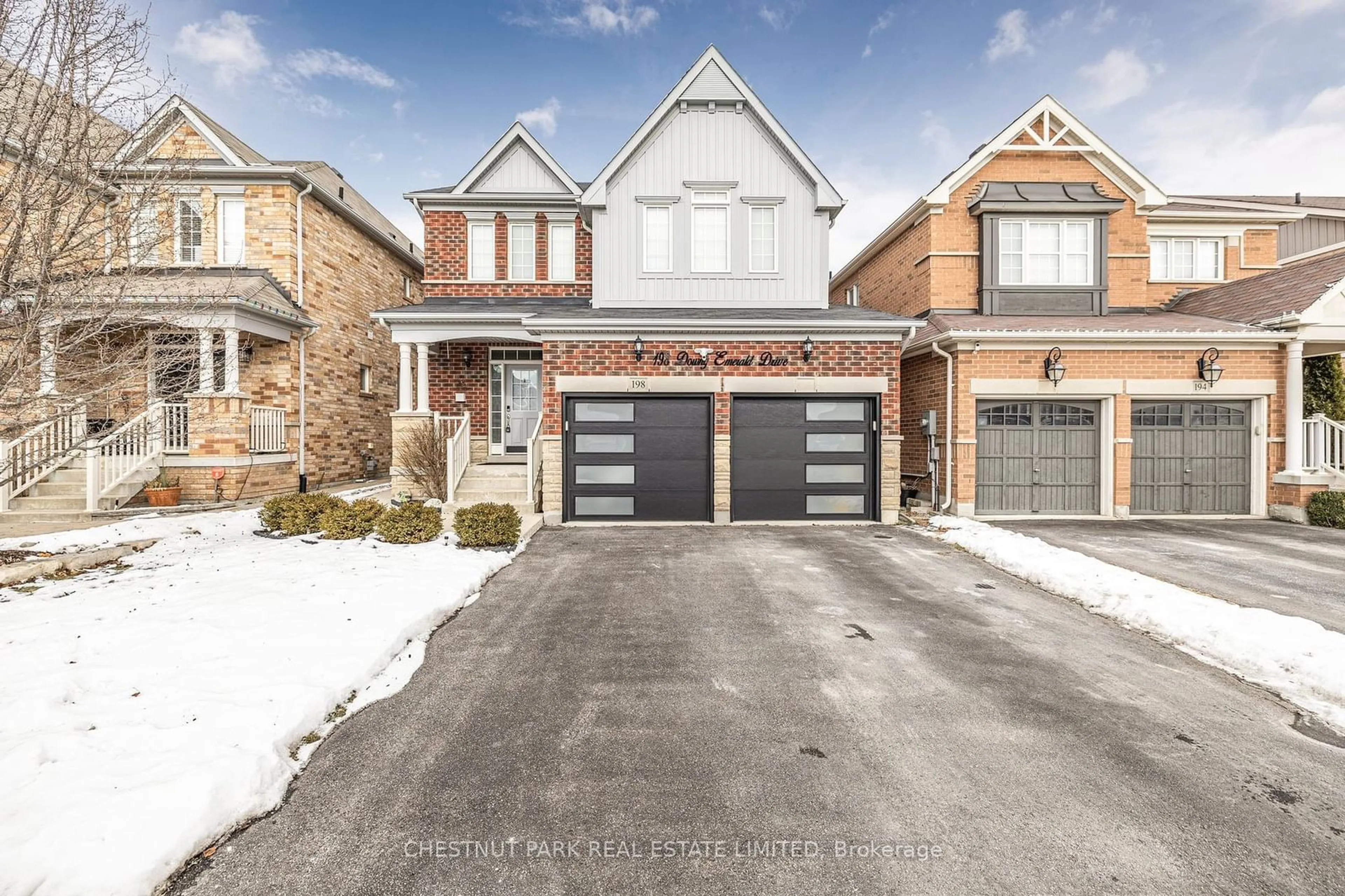 Home with brick exterior material, street for 198 Downy Emerald Dr, Bradford West Gwillimbury Ontario L3Z 1A0