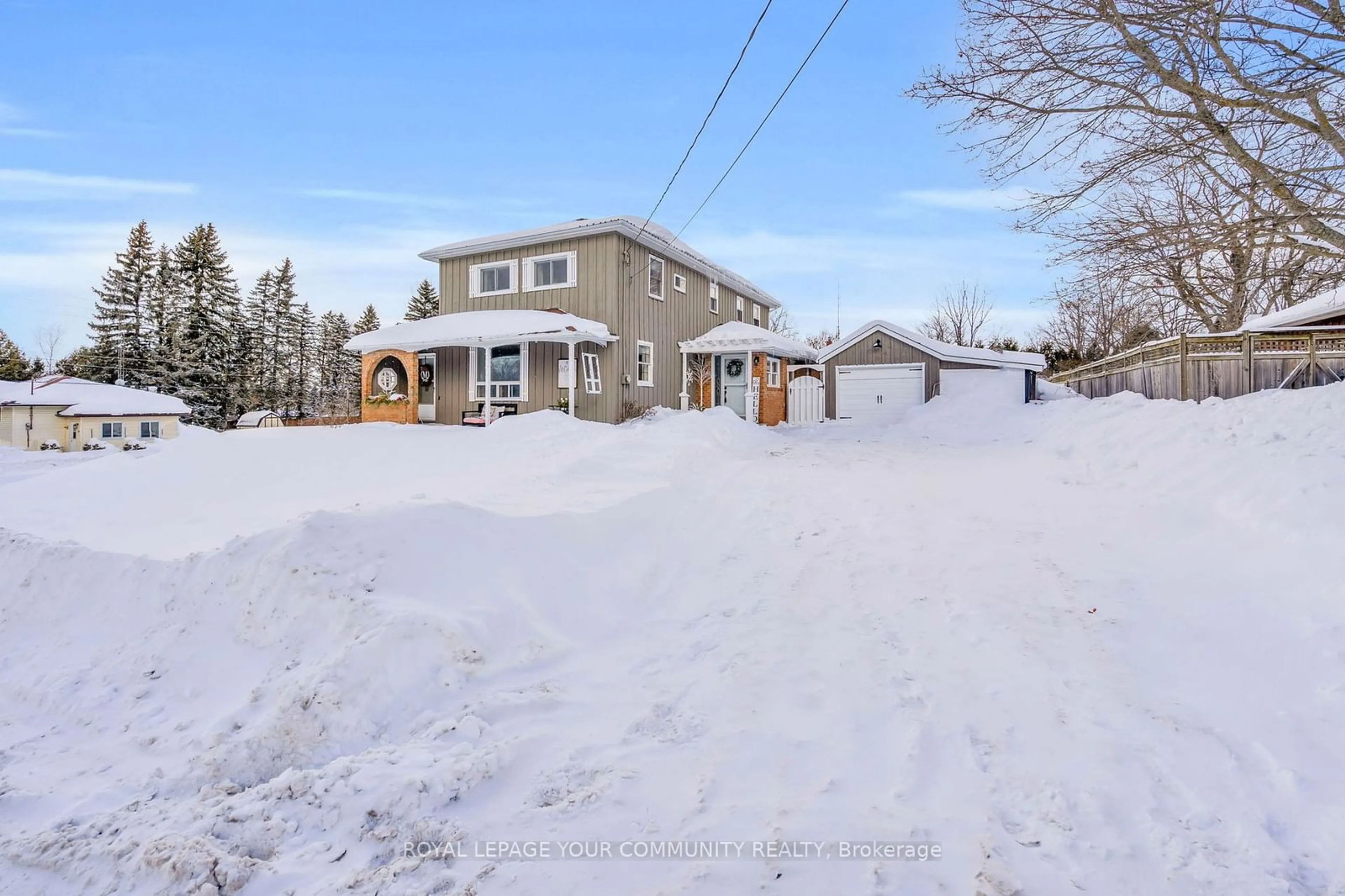 A pic from outside/outdoor area/front of a property/back of a property/a pic from drone, street for 27 Adelaide St, Brock Ontario L0E 1E0