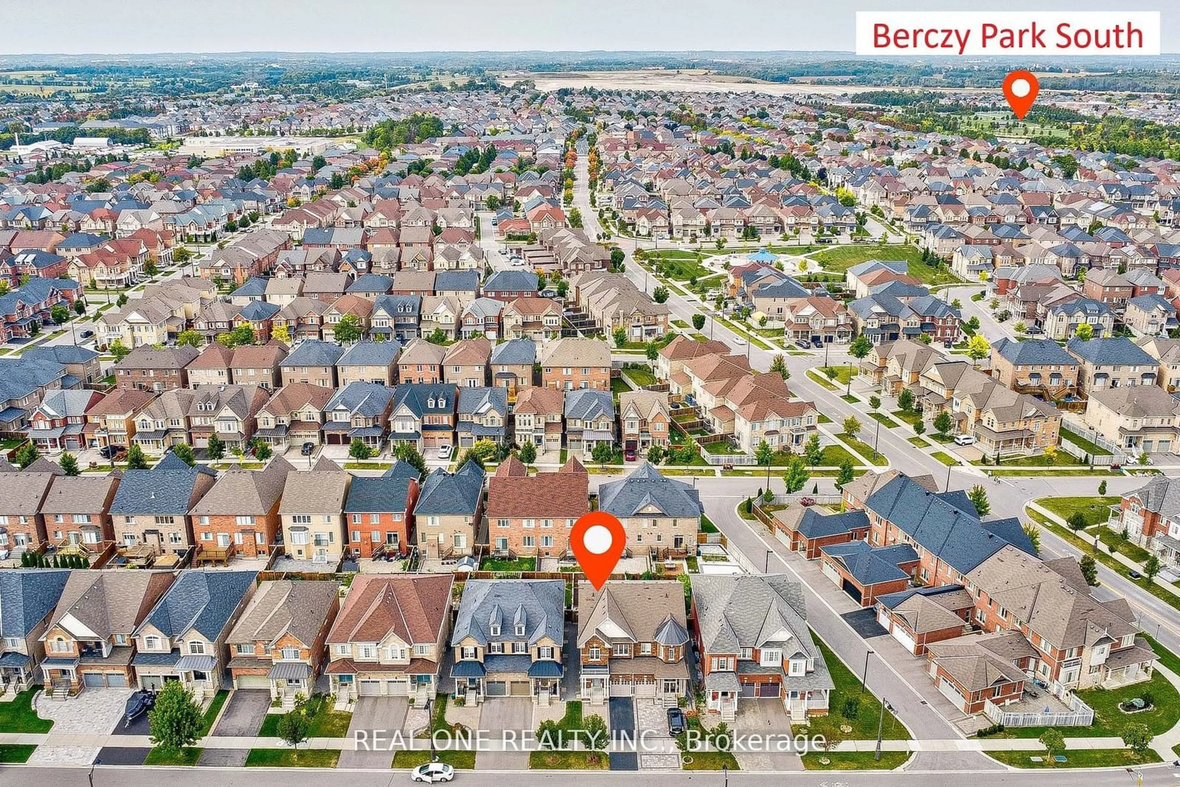 A pic from outside/outdoor area/front of a property/back of a property/a pic from drone, street for 114 Beckett Ave, Markham Ontario L6C 0R9