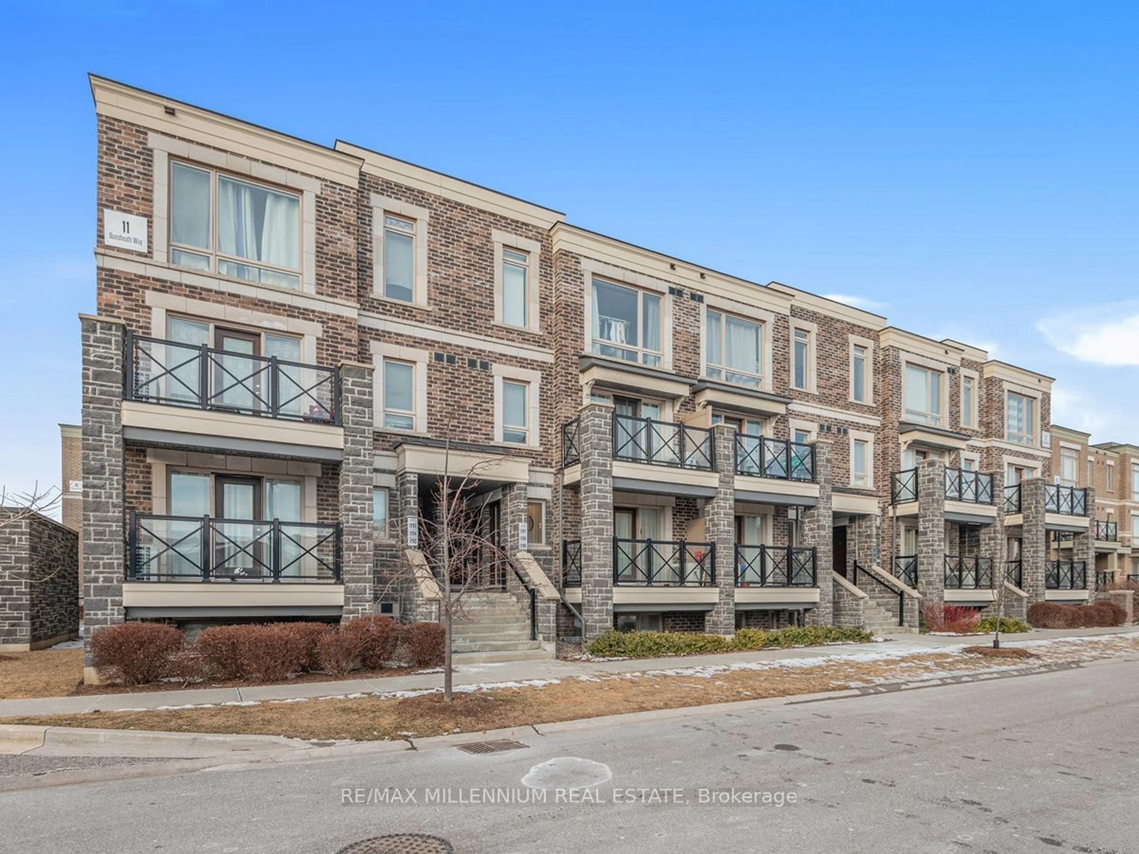 Home with brick exterior material, street for 11 Dunsheath Way #1206, Markham Ontario L6B 1N3