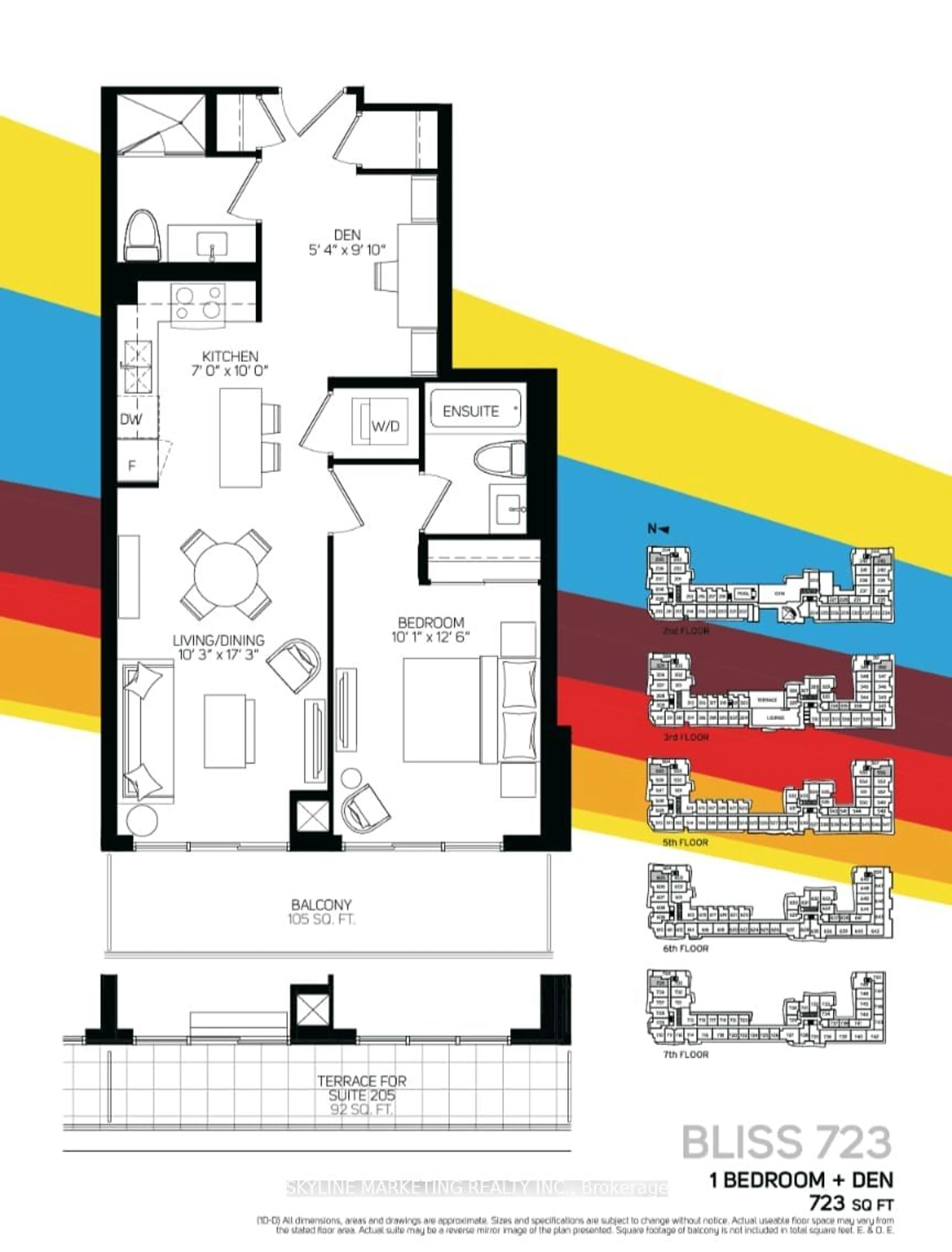 Floor plan for 9471 Yonge St #305, Richmond Hill Ontario L4C 0Z5