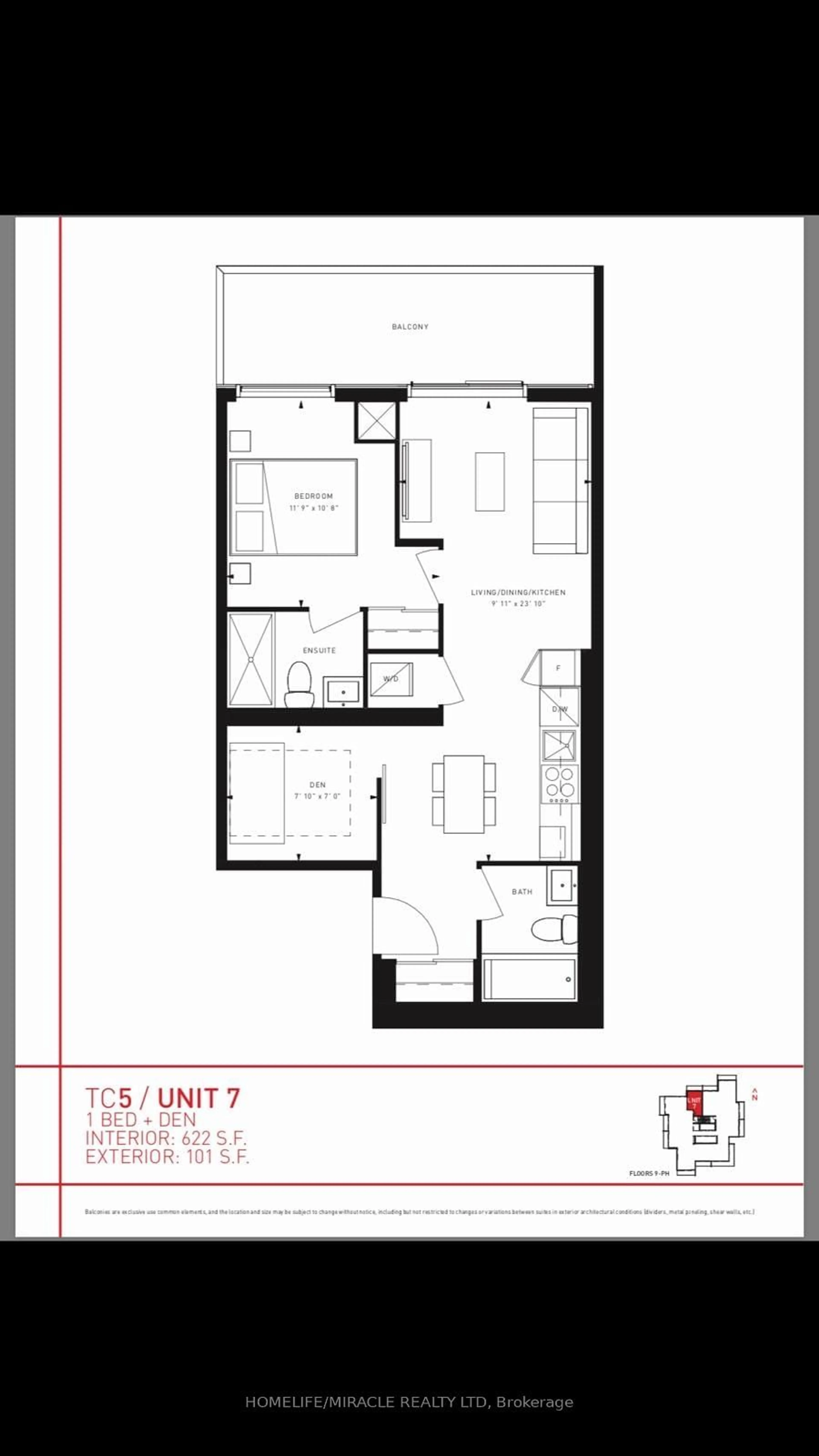 Floor plan for 7890 Jane St #3907, Vaughan Ontario L4K 0H9