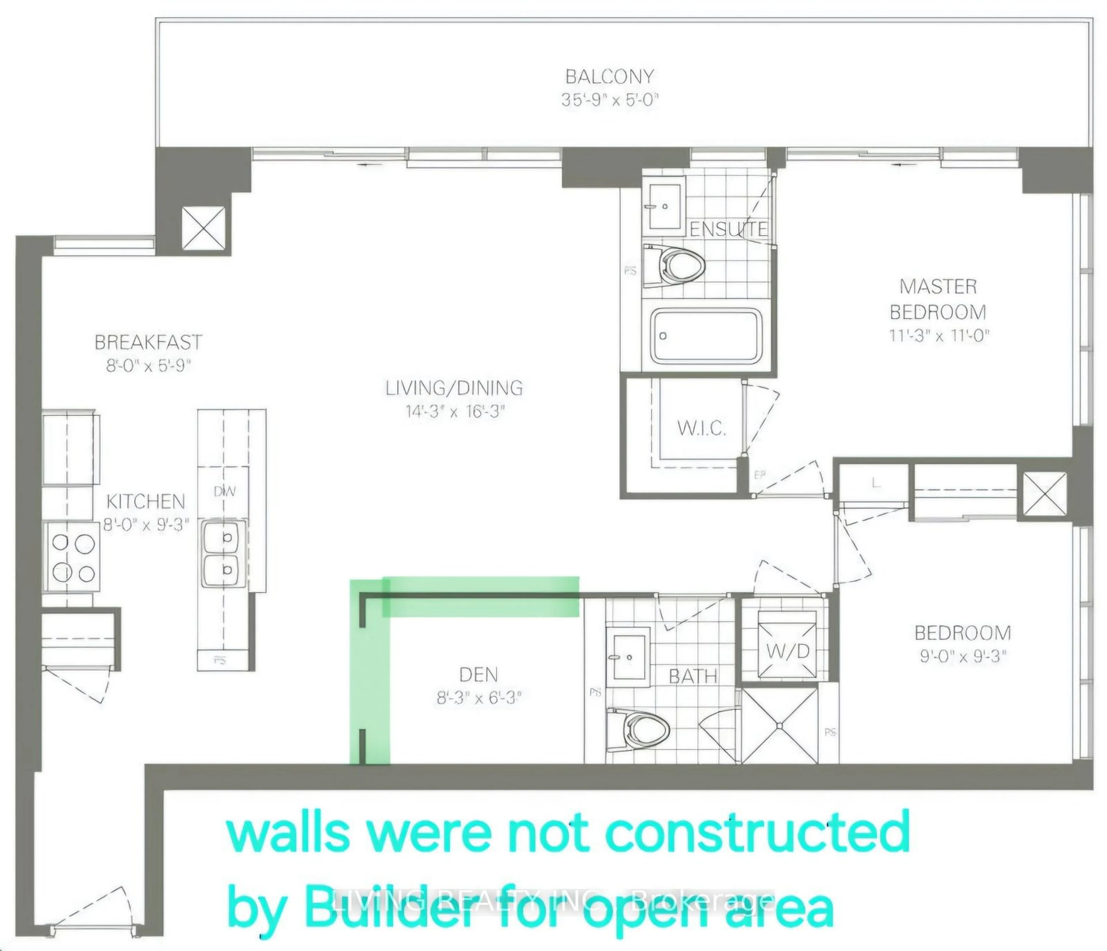 Floor plan for 65 Oneida Cres #504, Richmond Hill Ontario L4B 0G9