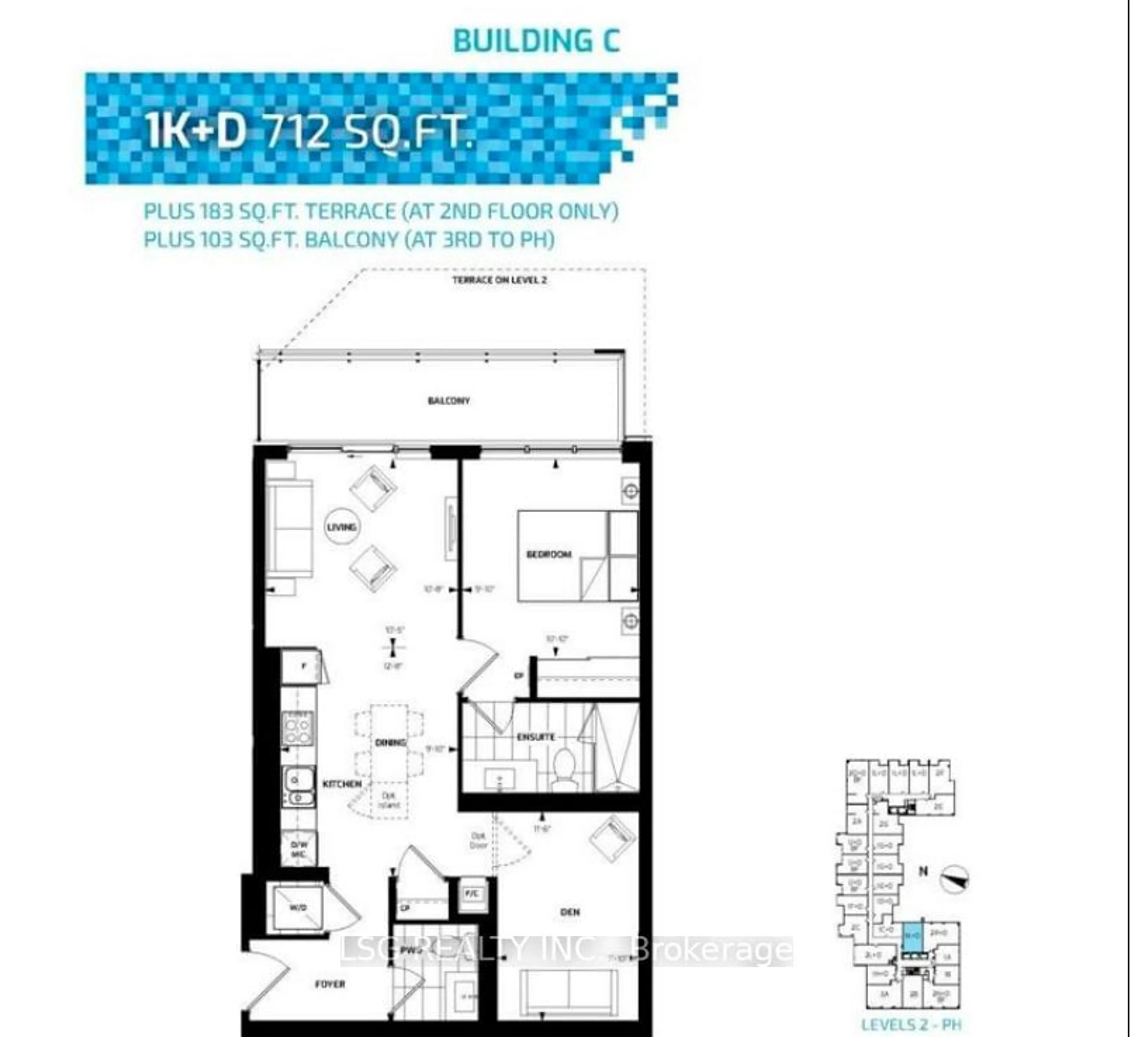 Floor plan for 38 Water Walk Dr #1911, Markham Ontario L3R 6M8