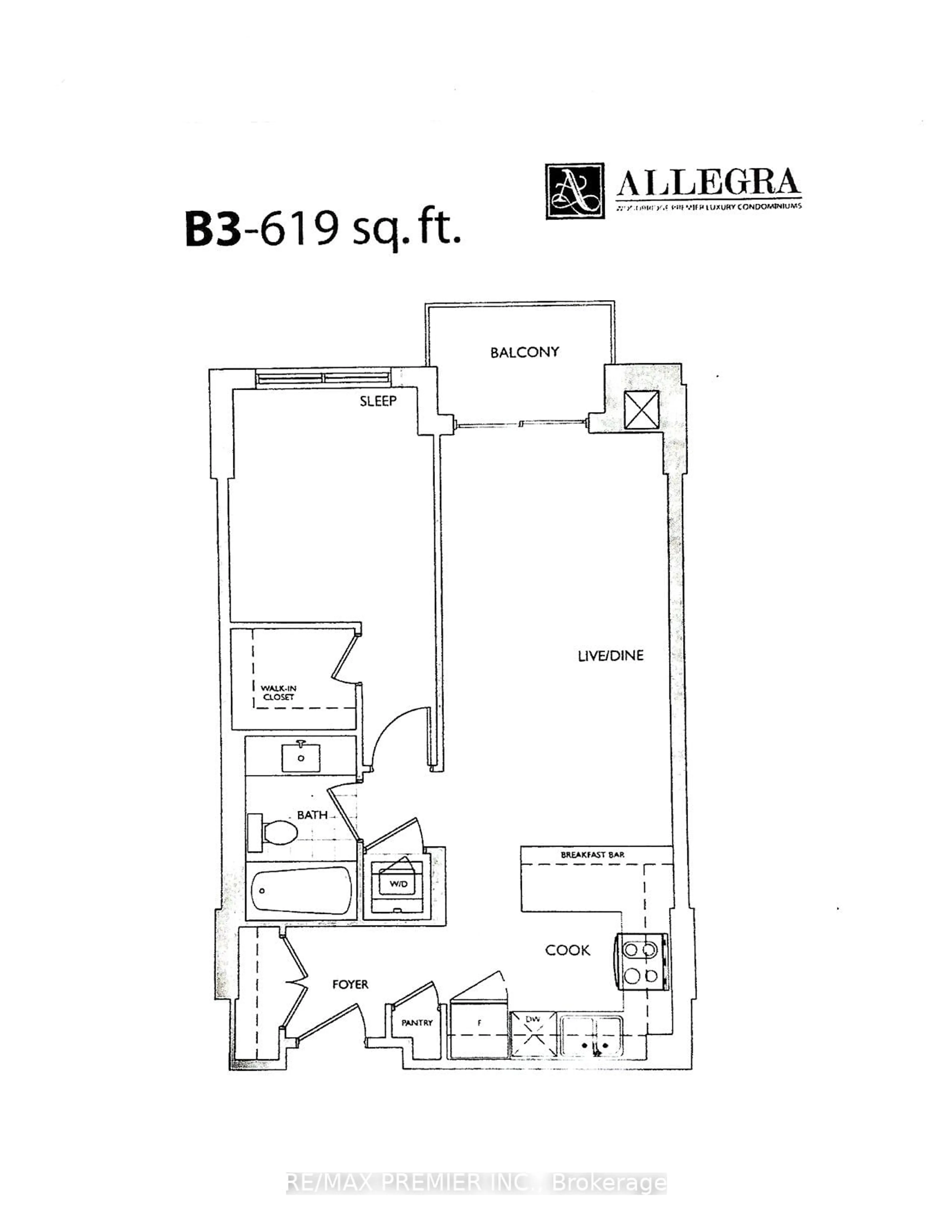 Floor plan for 12 Woodstream Blvd #1004, Vaughan Ontario L4L 8C3