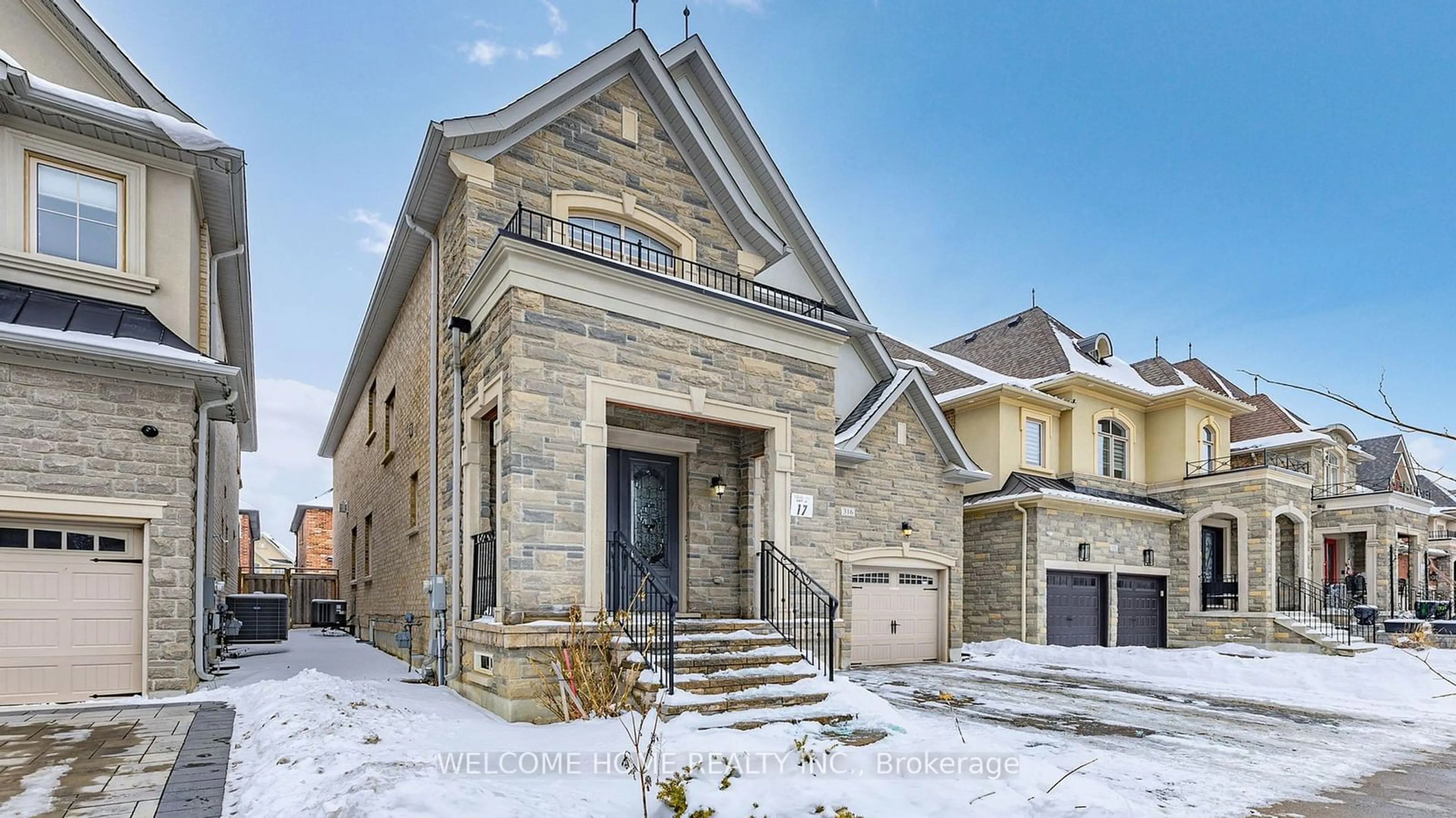 Home with brick exterior material, street for 316 Poetry Dr, Vaughan Ontario L4H 3W9