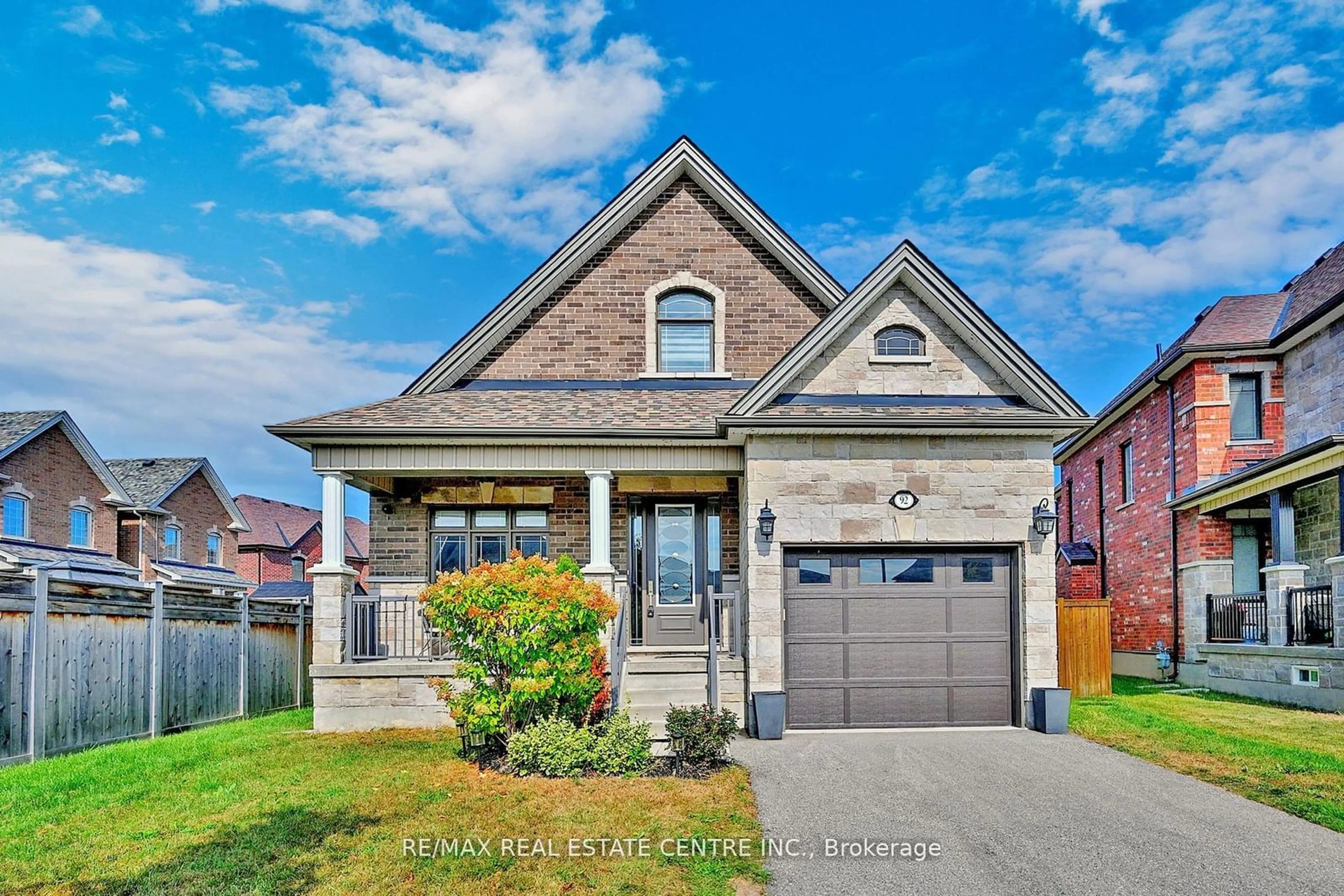 Home with brick exterior material, street for 92 Holt Dr, New Tecumseth Ontario L6R 0N2