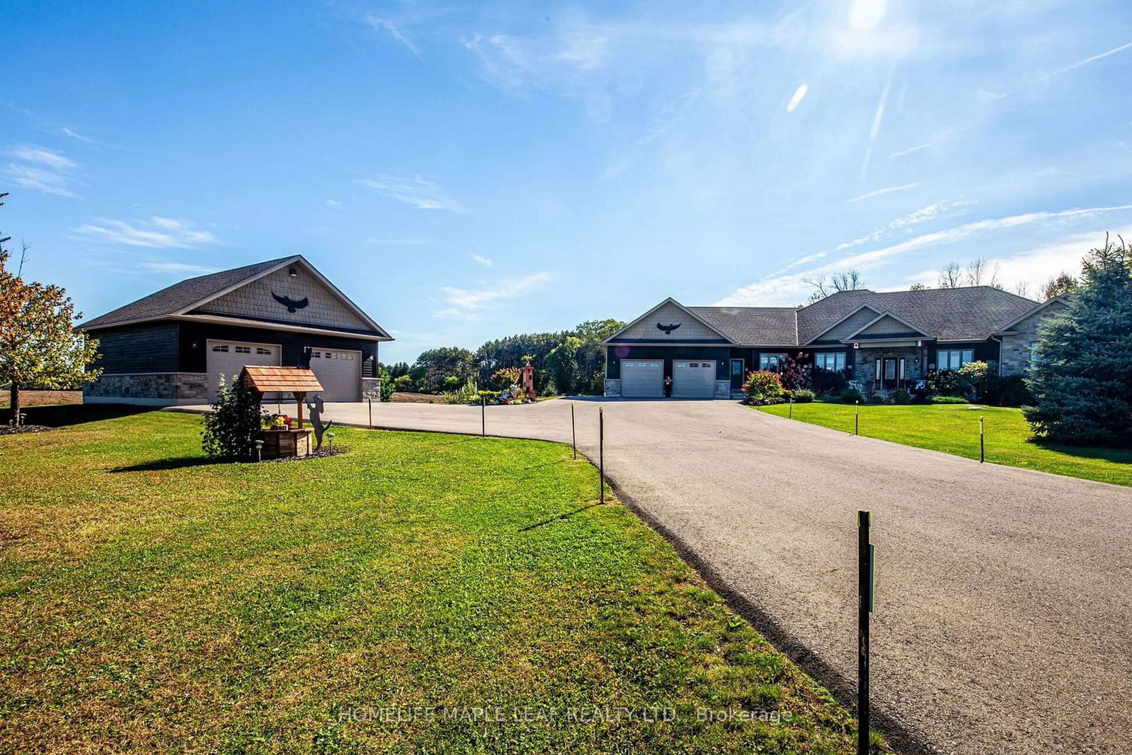 A pic from outside/outdoor area/front of a property/back of a property/a pic from drone, street for 5399 Concession Rd 6, Adjala-Tosorontio Ontario L9R 1V3