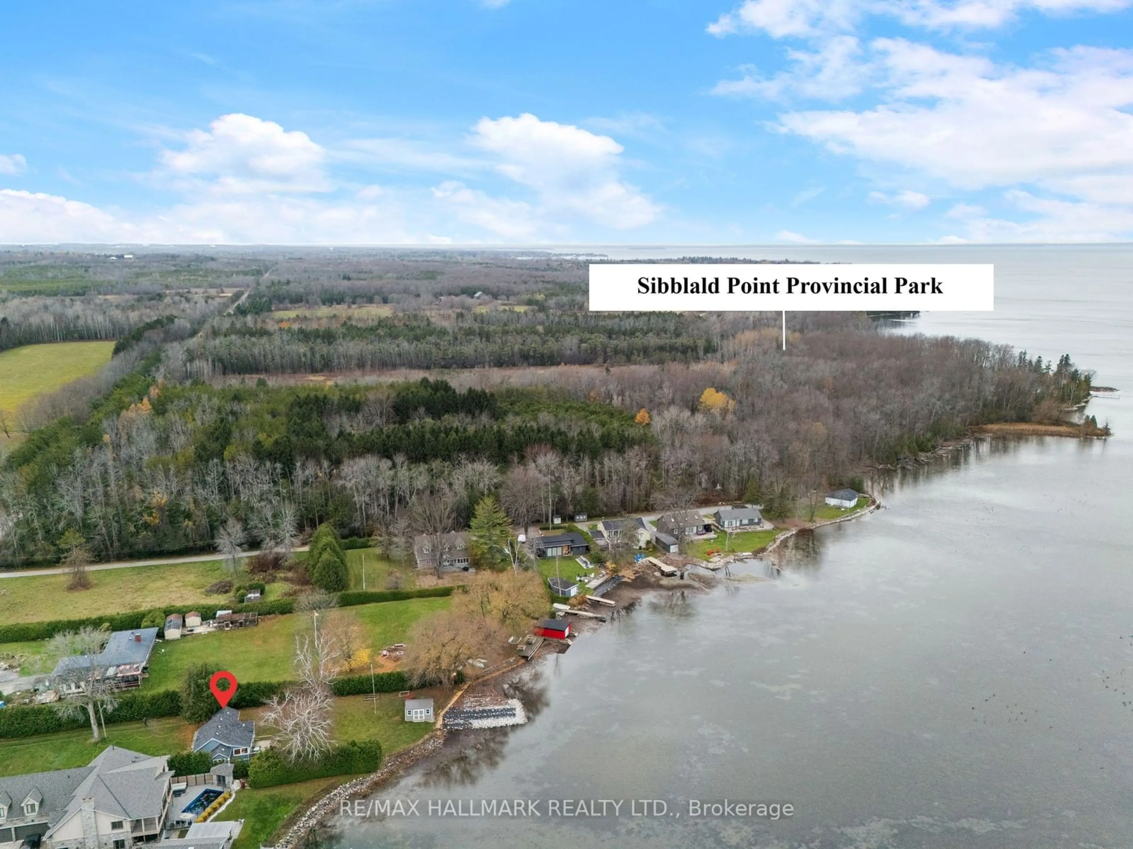 A pic from outside/outdoor area/front of a property/back of a property/a pic from drone, water/lake/river/ocean view for 7674 Black River Rd, Georgina Ontario L0E 1R0