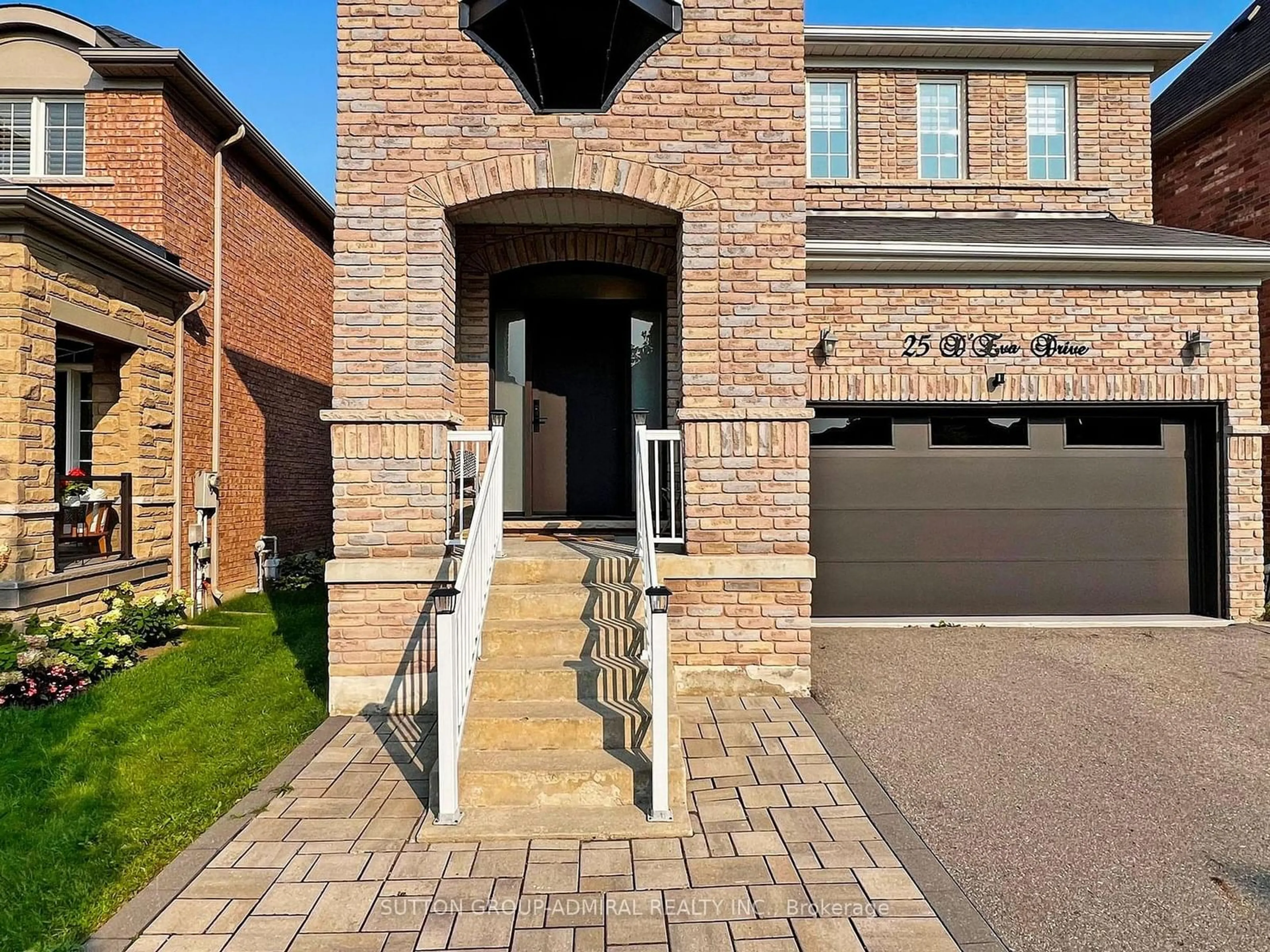 Home with brick exterior material, street for 25 D'Eva Dr, Vaughan Ontario L4J 0E7