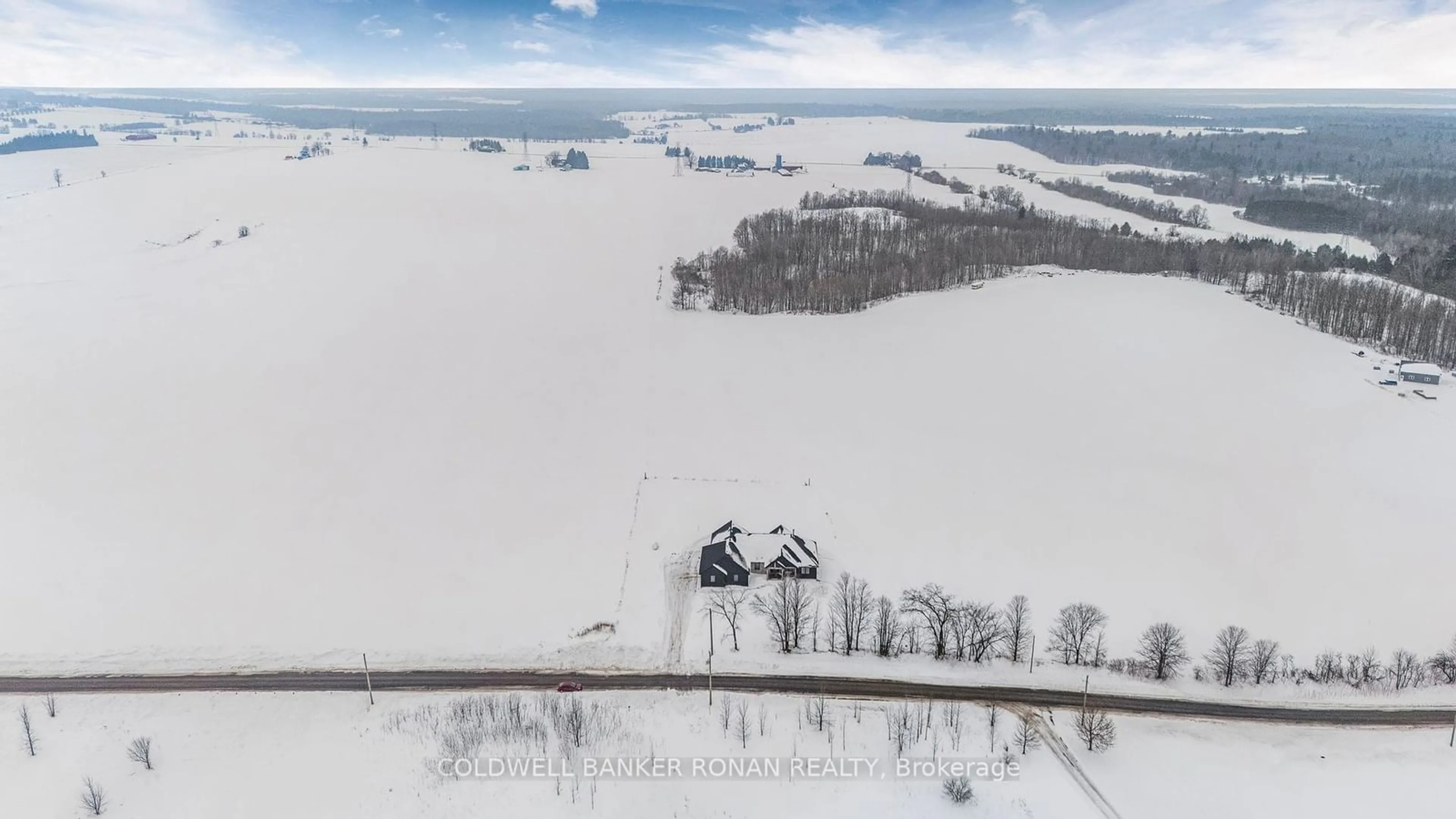 A pic from outside/outdoor area/front of a property/back of a property/a pic from drone, water/lake/river/ocean view for 6576 3rd Line, Essa Ontario L9R 1V2