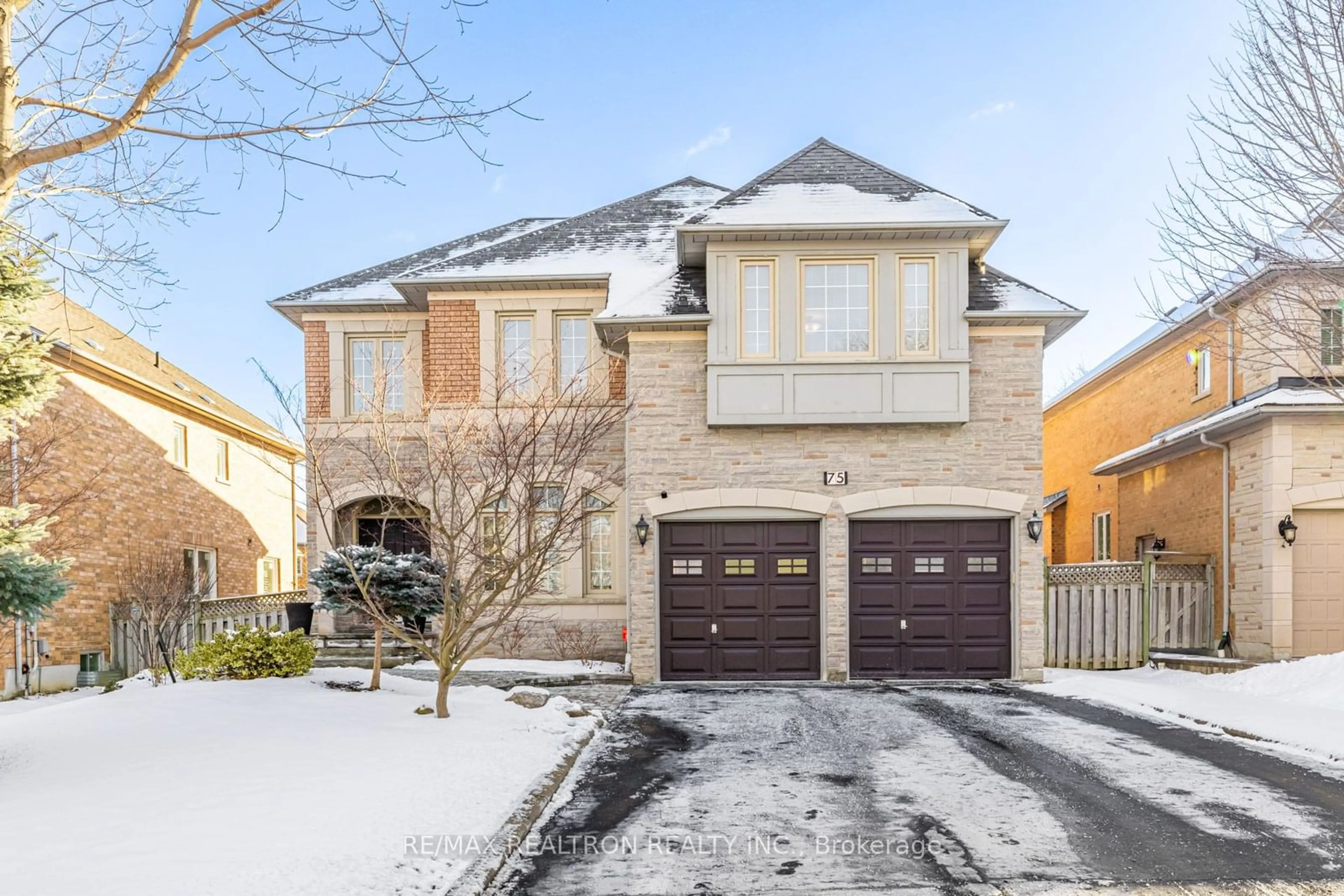 Home with brick exterior material, street for 75 Wild Orchid Cres, Markham Ontario L6C 1V6