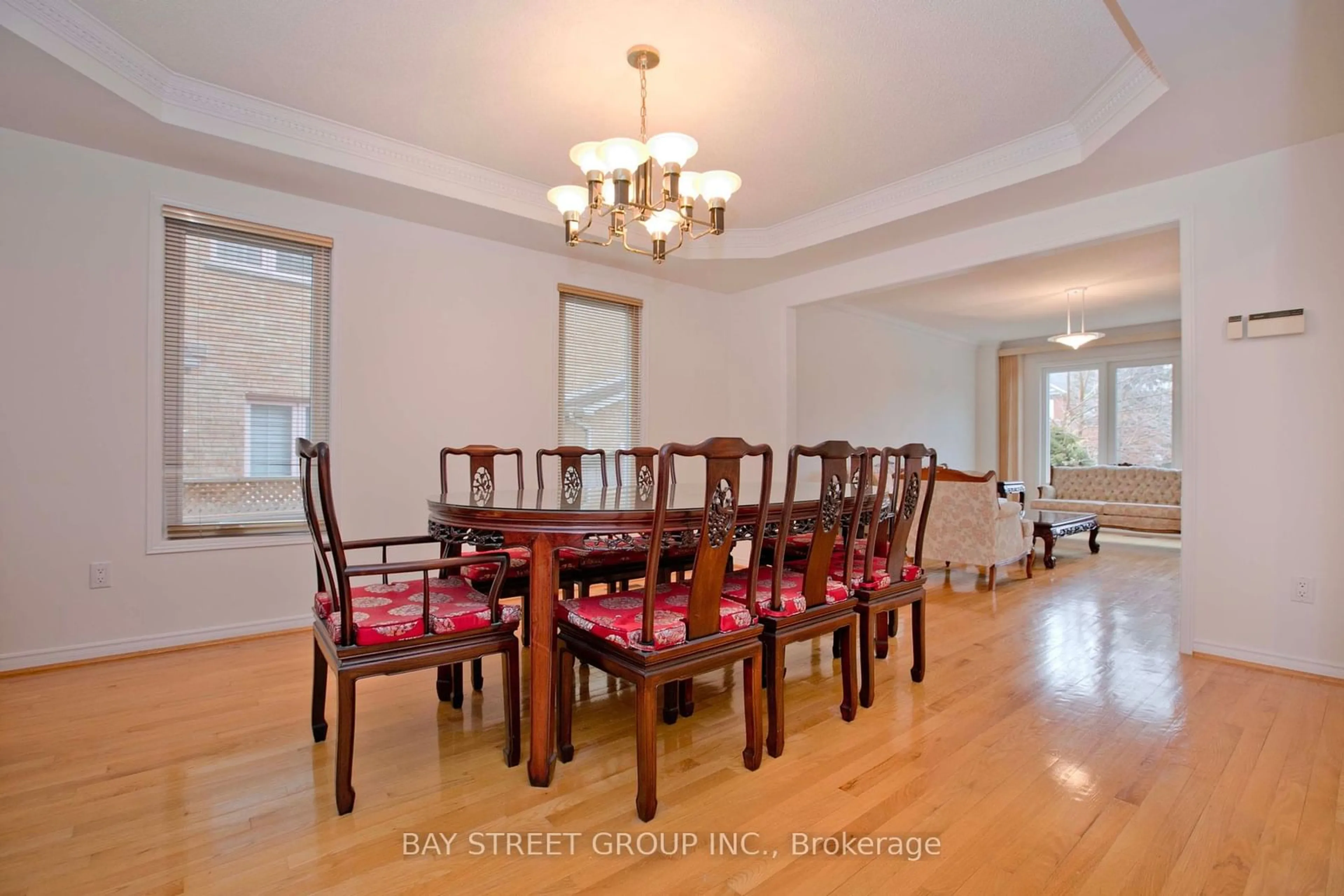 Dining room, wood/laminate floor for 29 Webber Cres, Markham Ontario L3R 2L3