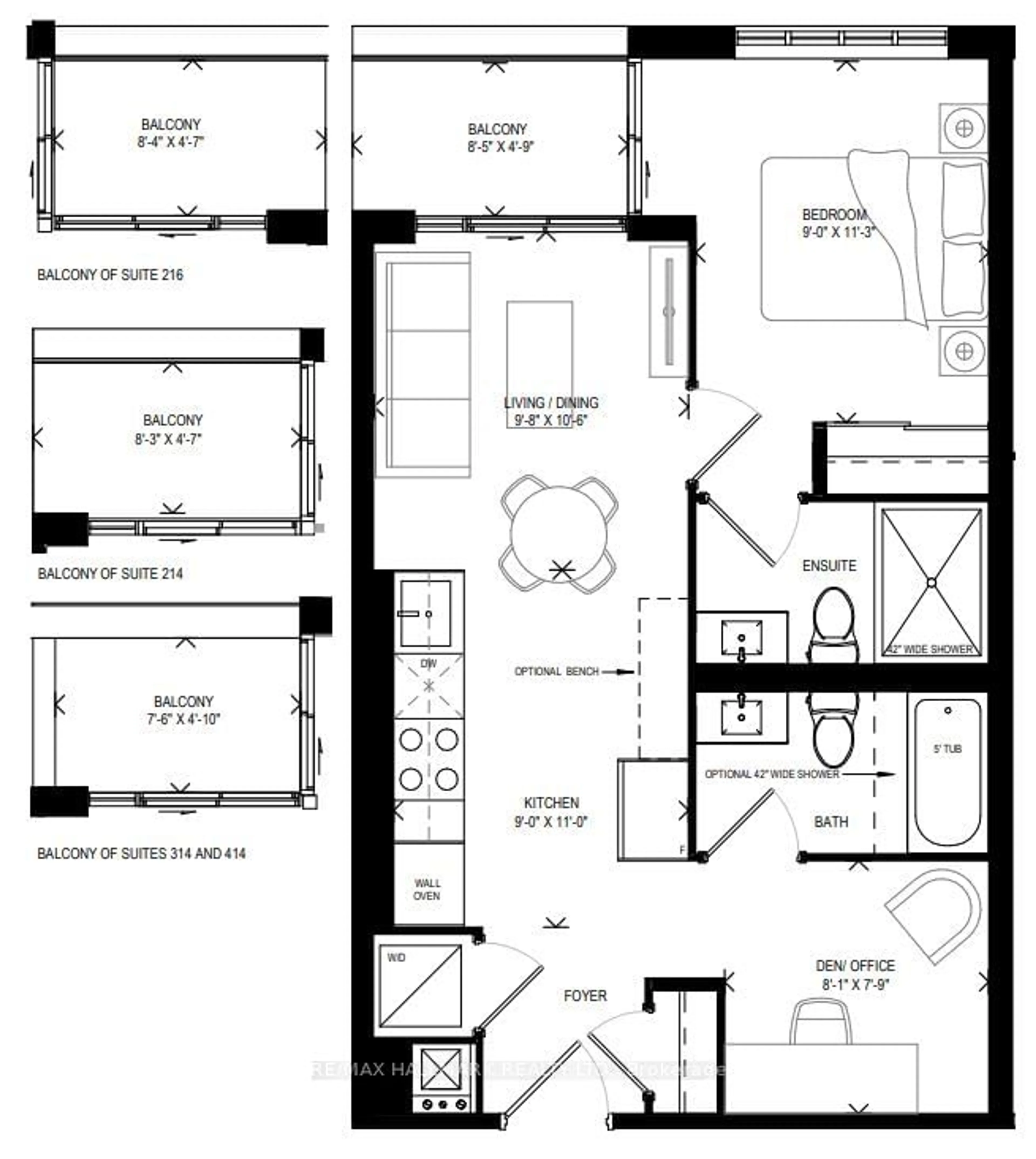 Floor plan for 12765 Keele St #216, King Ontario L7B 1H5