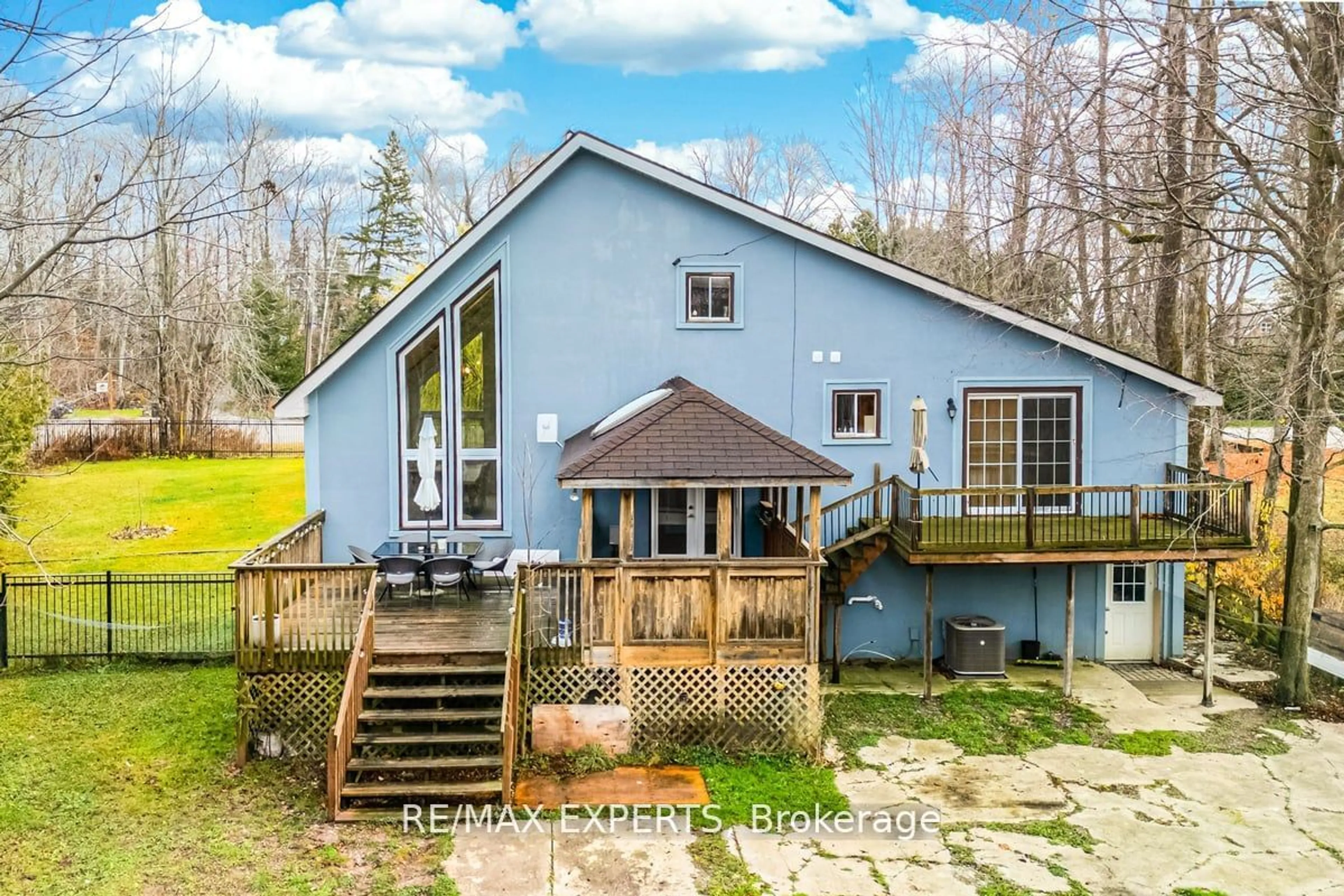 A pic from outside/outdoor area/front of a property/back of a property/a pic from drone, water/lake/river/ocean view for 3716 Maple Grove Rd, Innisfil Ontario L9S 3B3