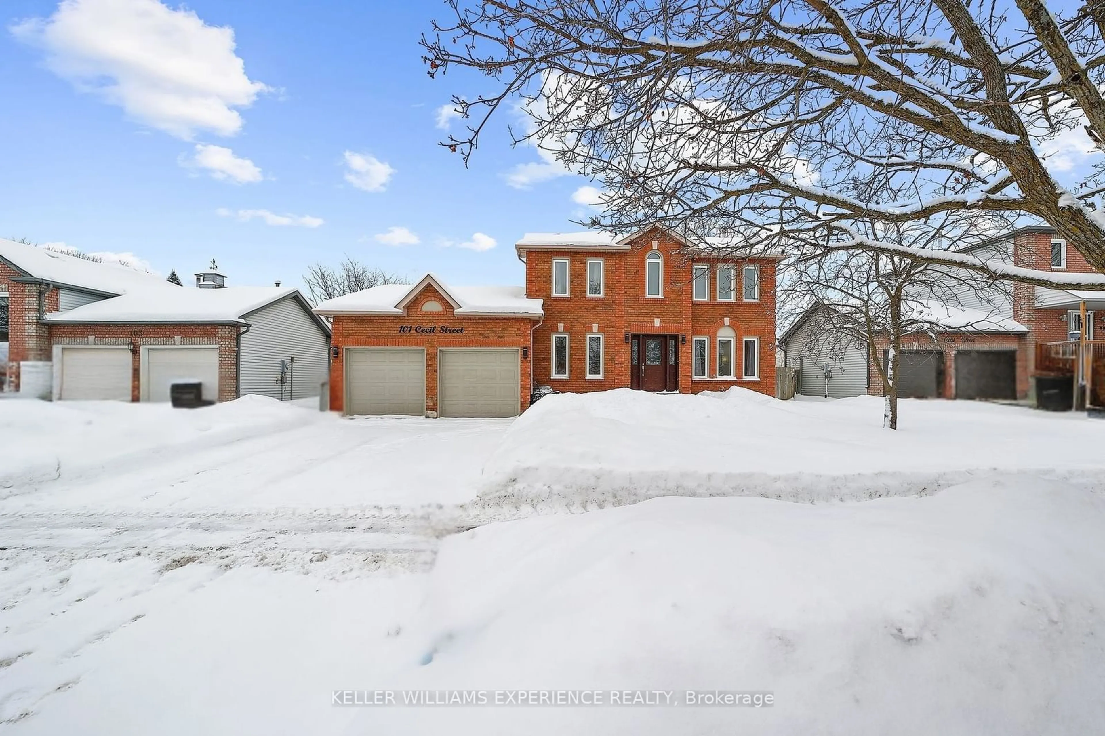 A pic from outside/outdoor area/front of a property/back of a property/a pic from drone, street for 101 CECIL St, Essa Ontario L3W 0K4