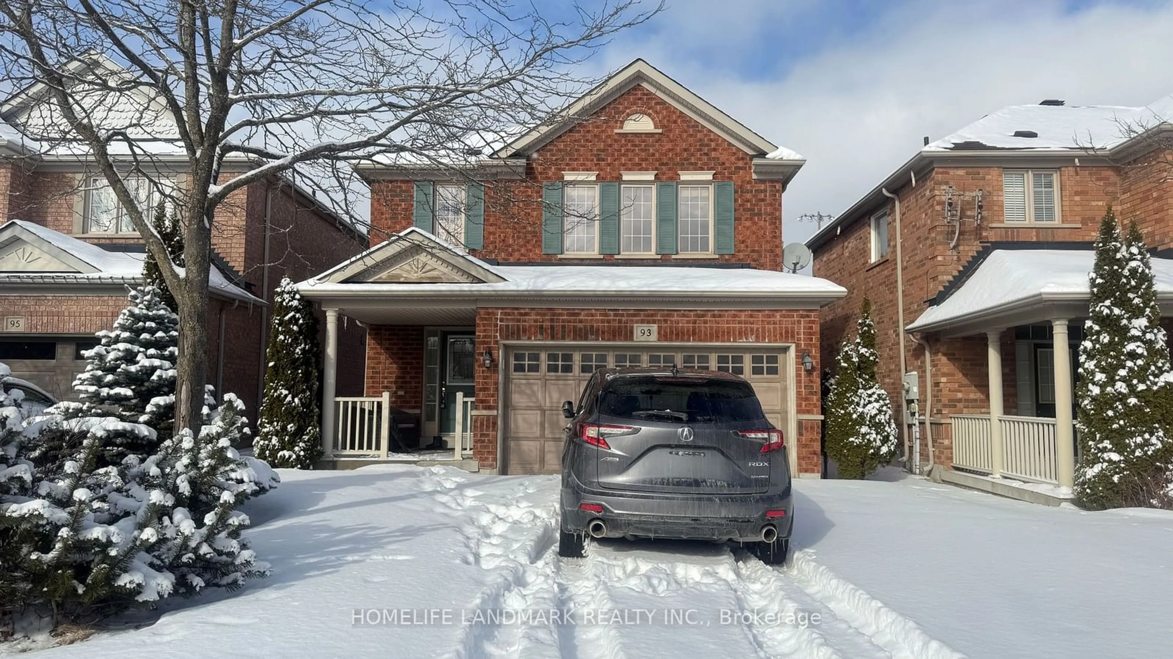 Home with brick exterior material, street for 93 Shoniker Dr, Newmarket Ontario L3X 2Y7