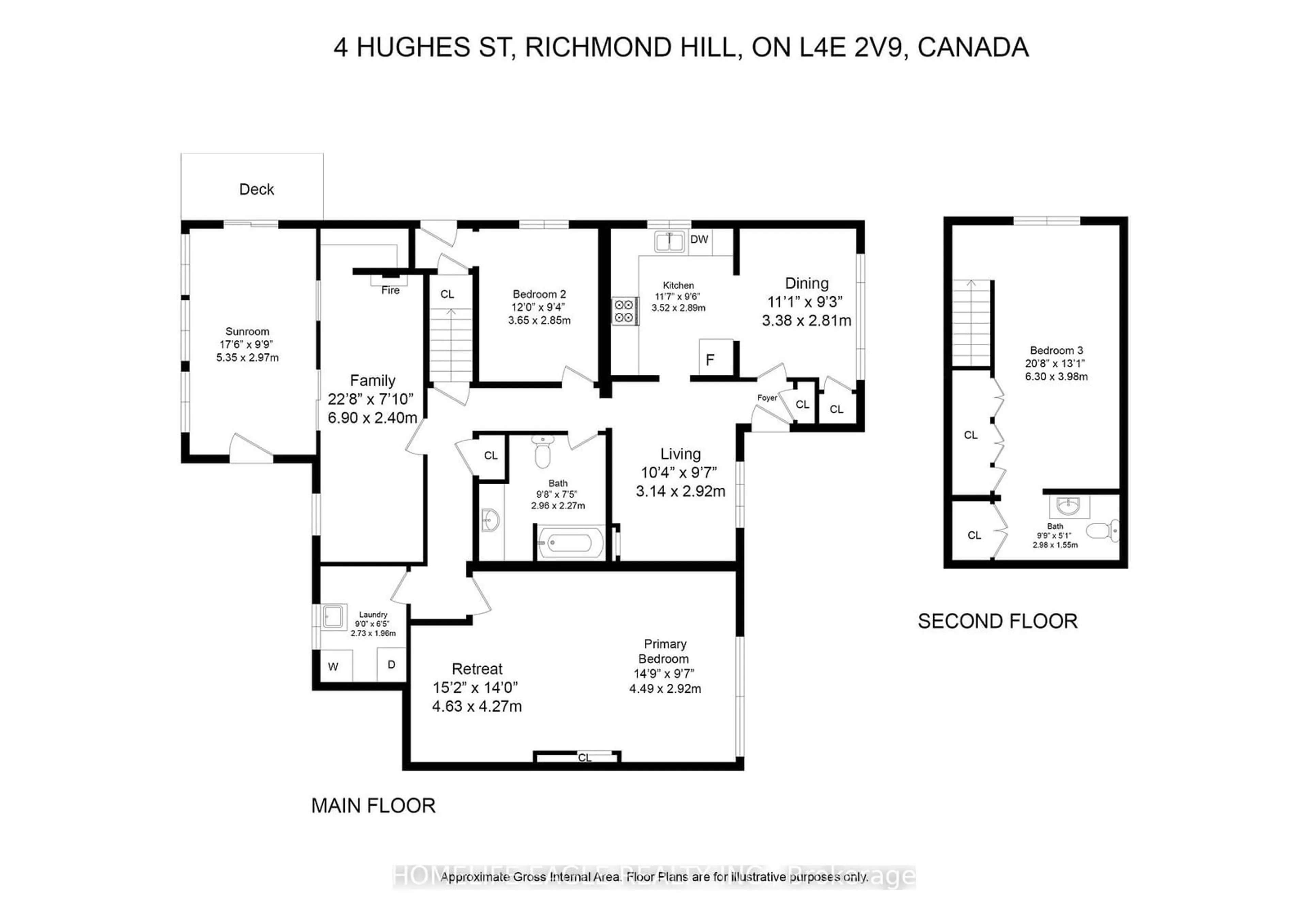 Floor plan for 4 Hughes St, Richmond Hill Ontario L4E 2V9