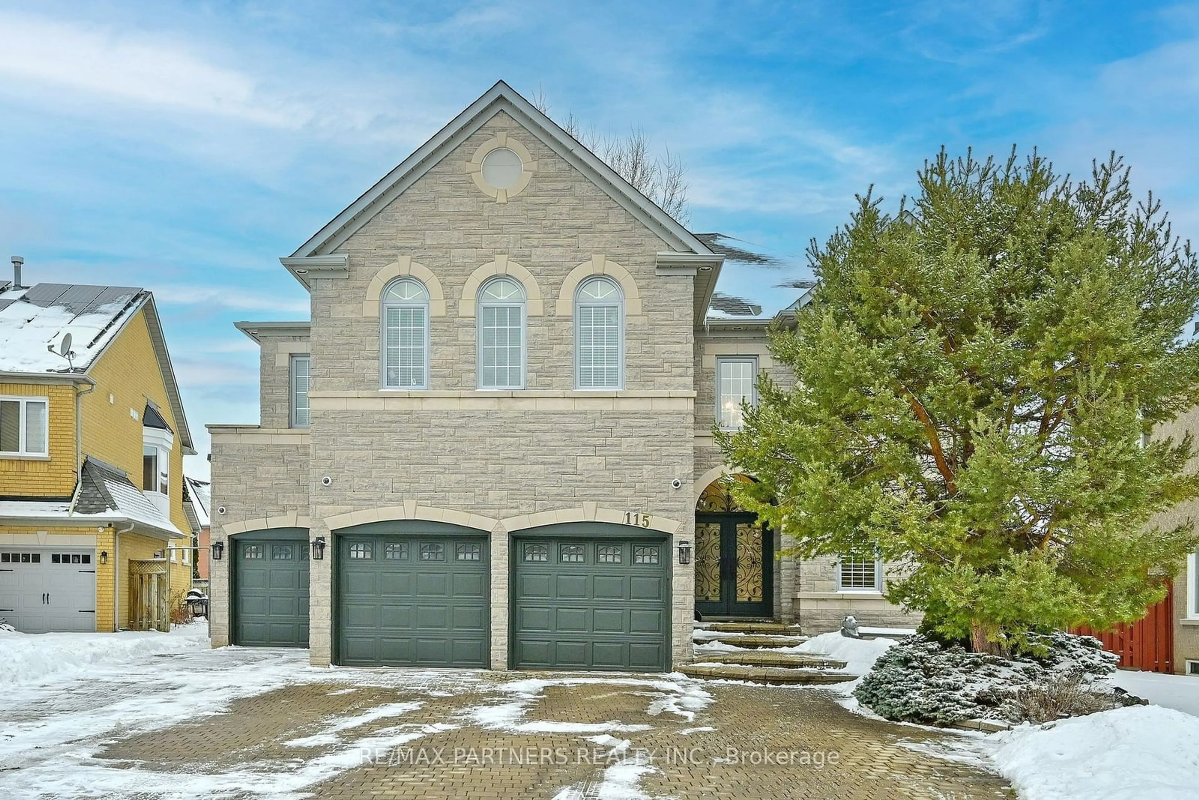 Home with brick exterior material, street for 115 Golden Tulip Cres, Markham Ontario L6C 1W4