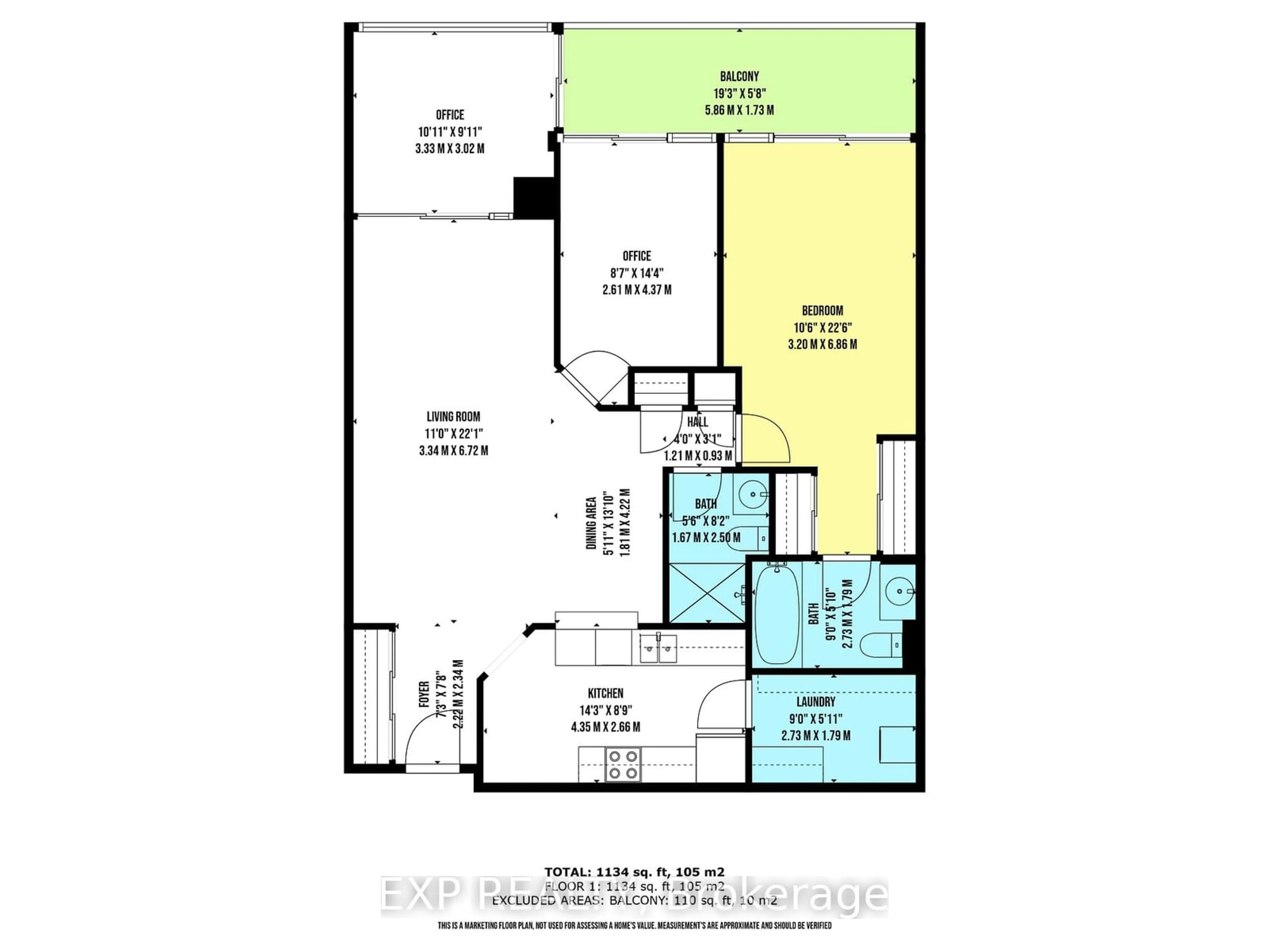 Floor plan for 32 Clarissa Dr #521, Richmond Hill Ontario L4C 9R7