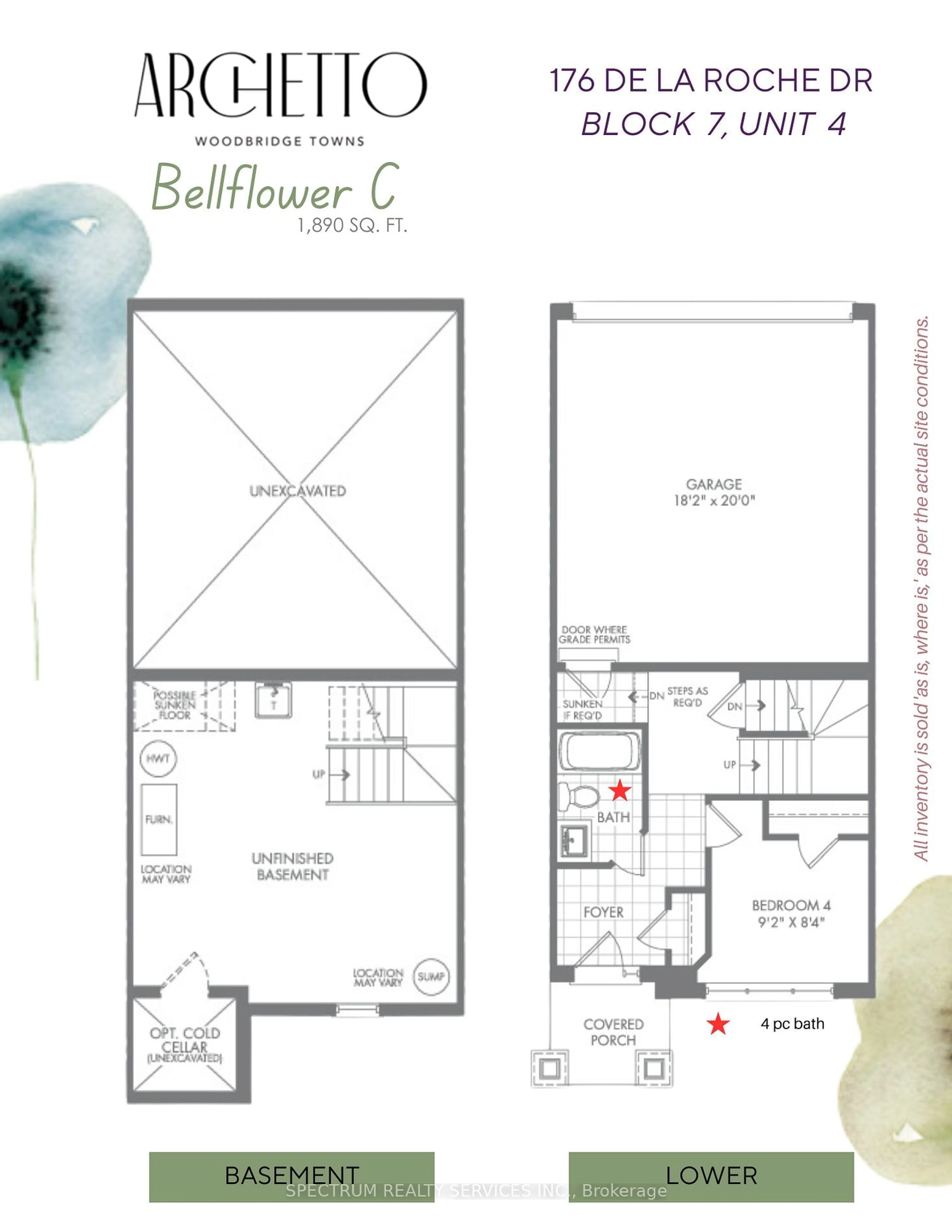 Floor plan for 176 De La Roche Dr, Vaughan Ontario L4H 5G4