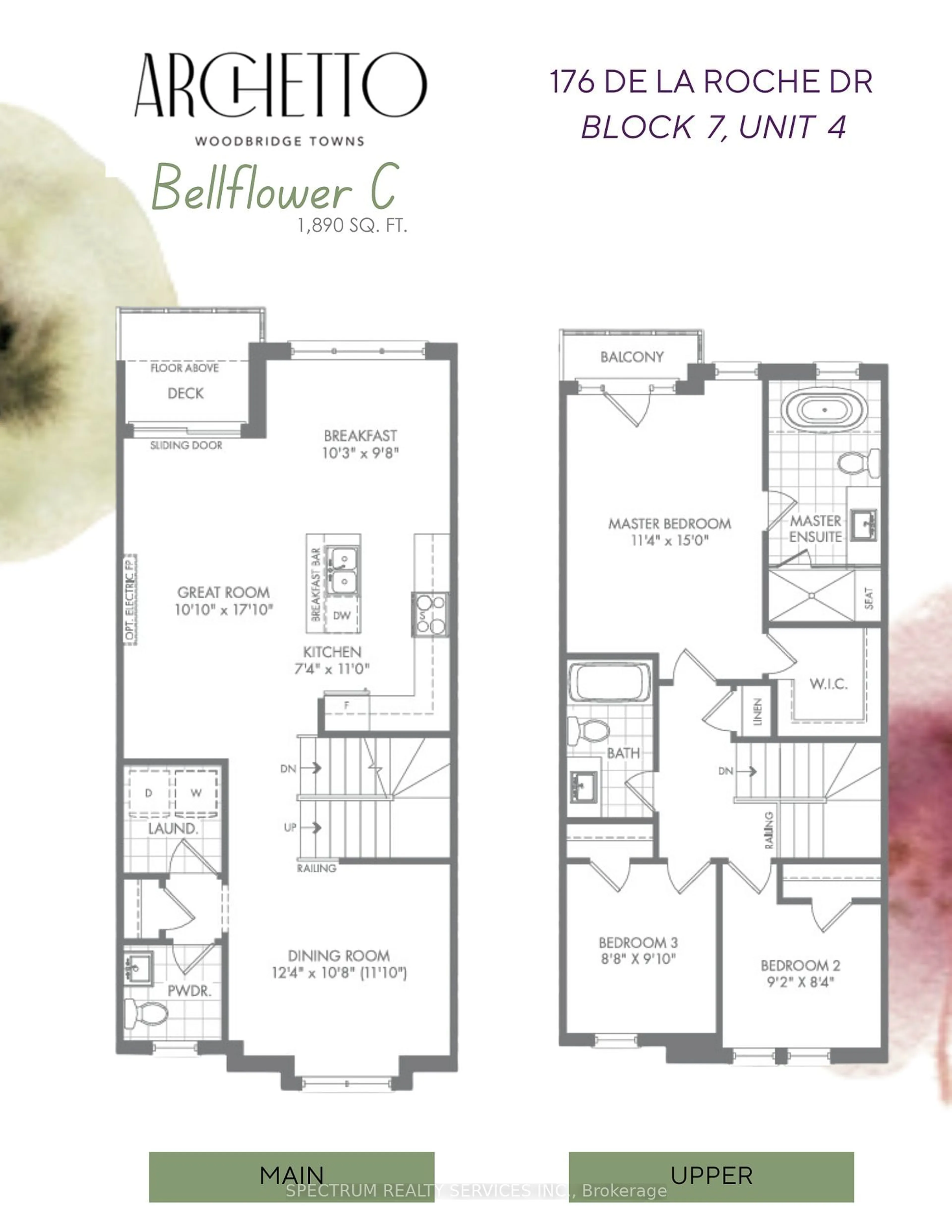 Floor plan for 176 De La Roche Dr, Vaughan Ontario L4H 5G4