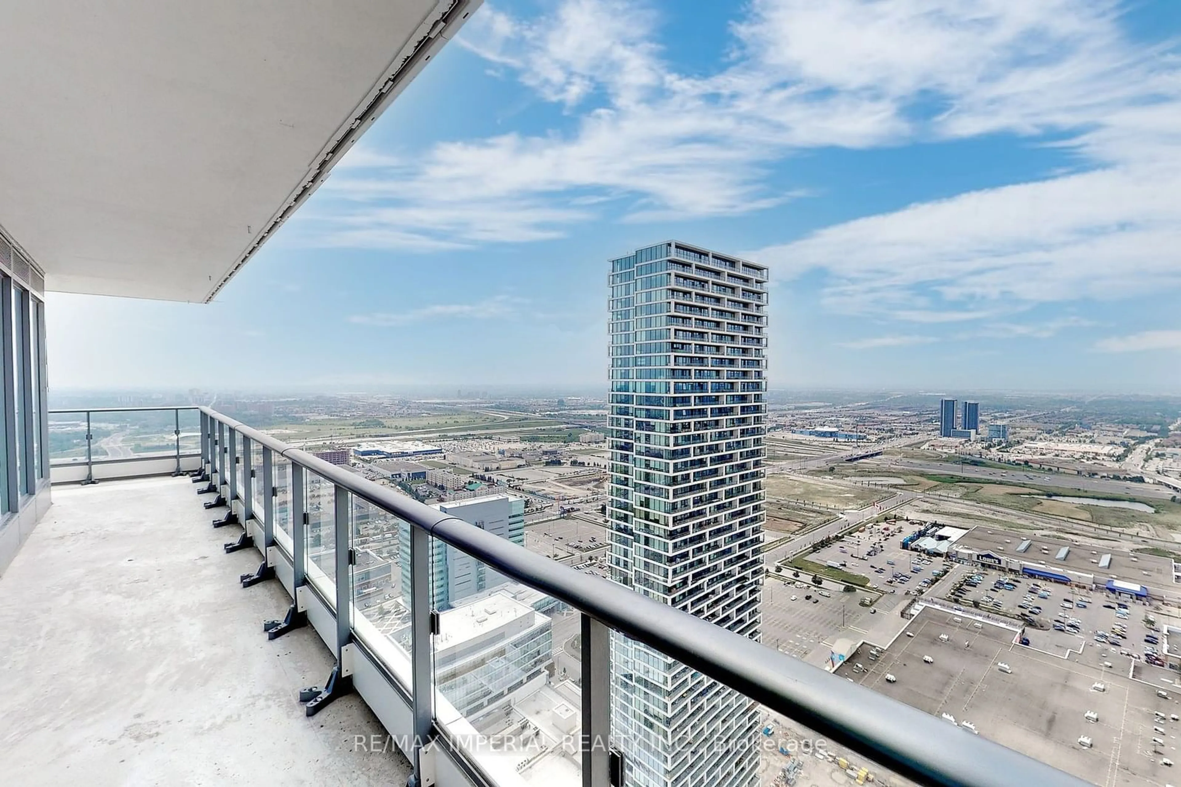 Balcony in the apartment, city buildings view from balcony for 950 Portage Pkwy #5309, Vaughan Ontario L4K 0J7