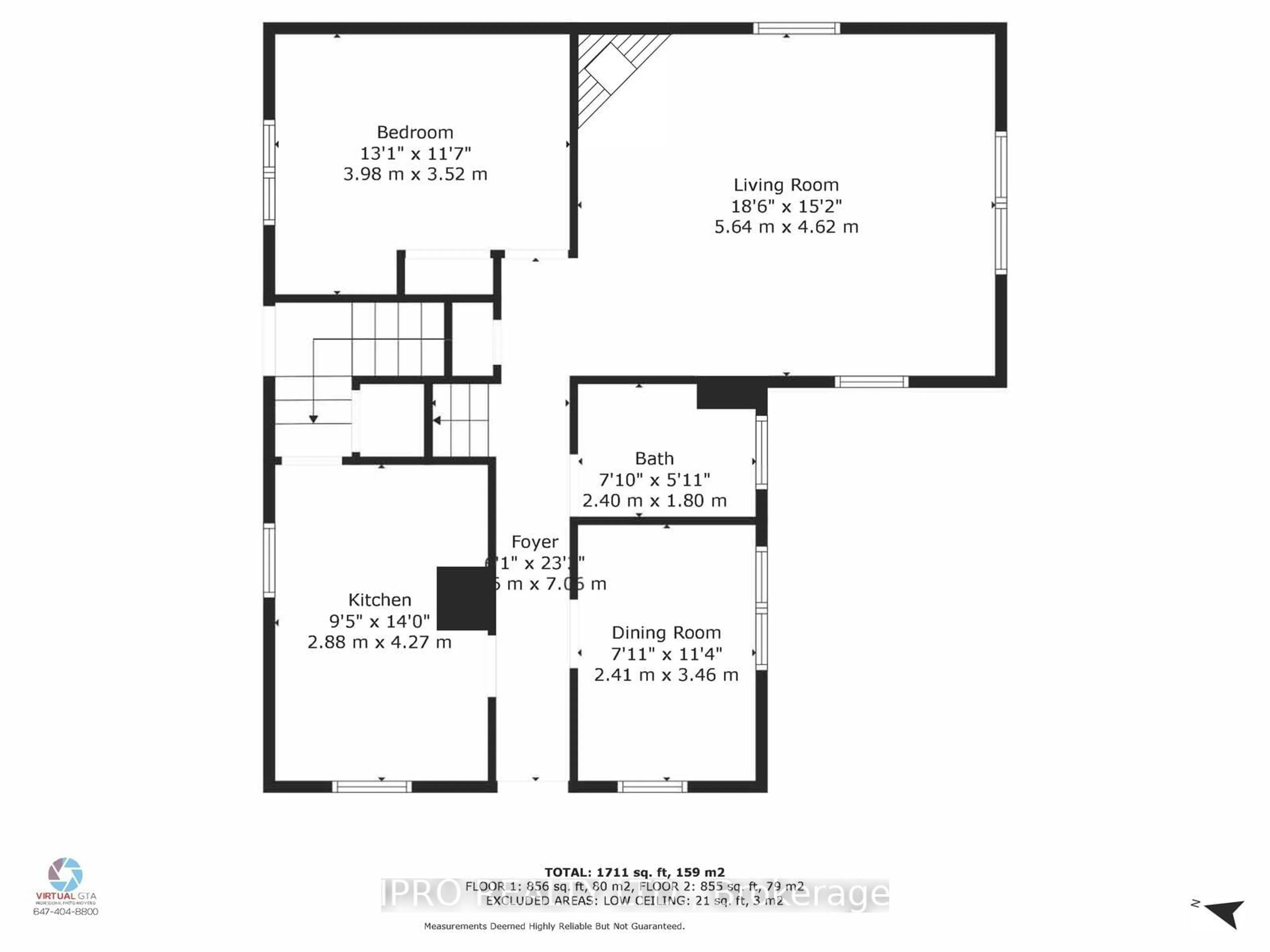 Floor plan for 315 Main St, Newmarket Ontario L3Y 9A9