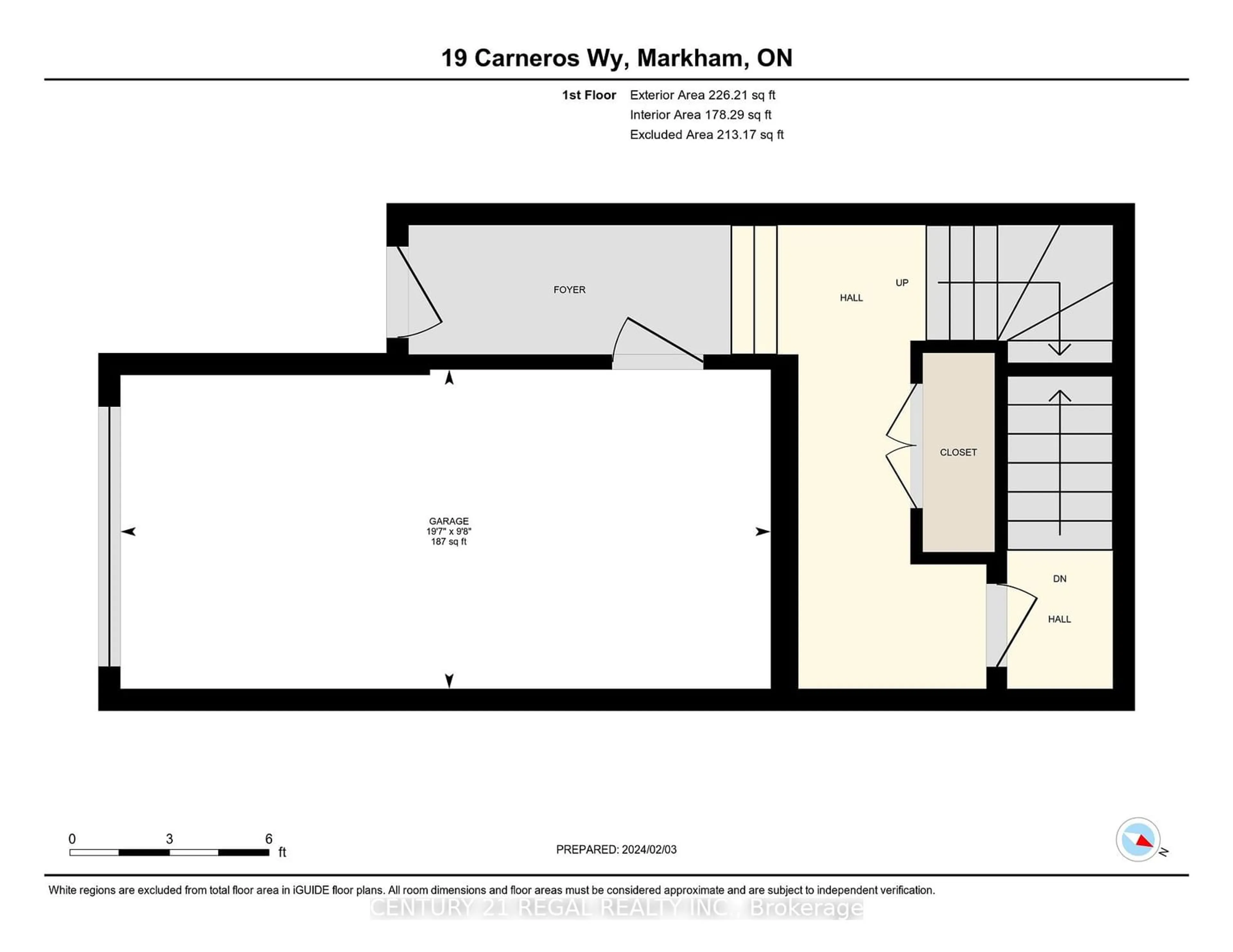 Floor plan for 19 Carneros Way, Markham Ontario L6B 0S1