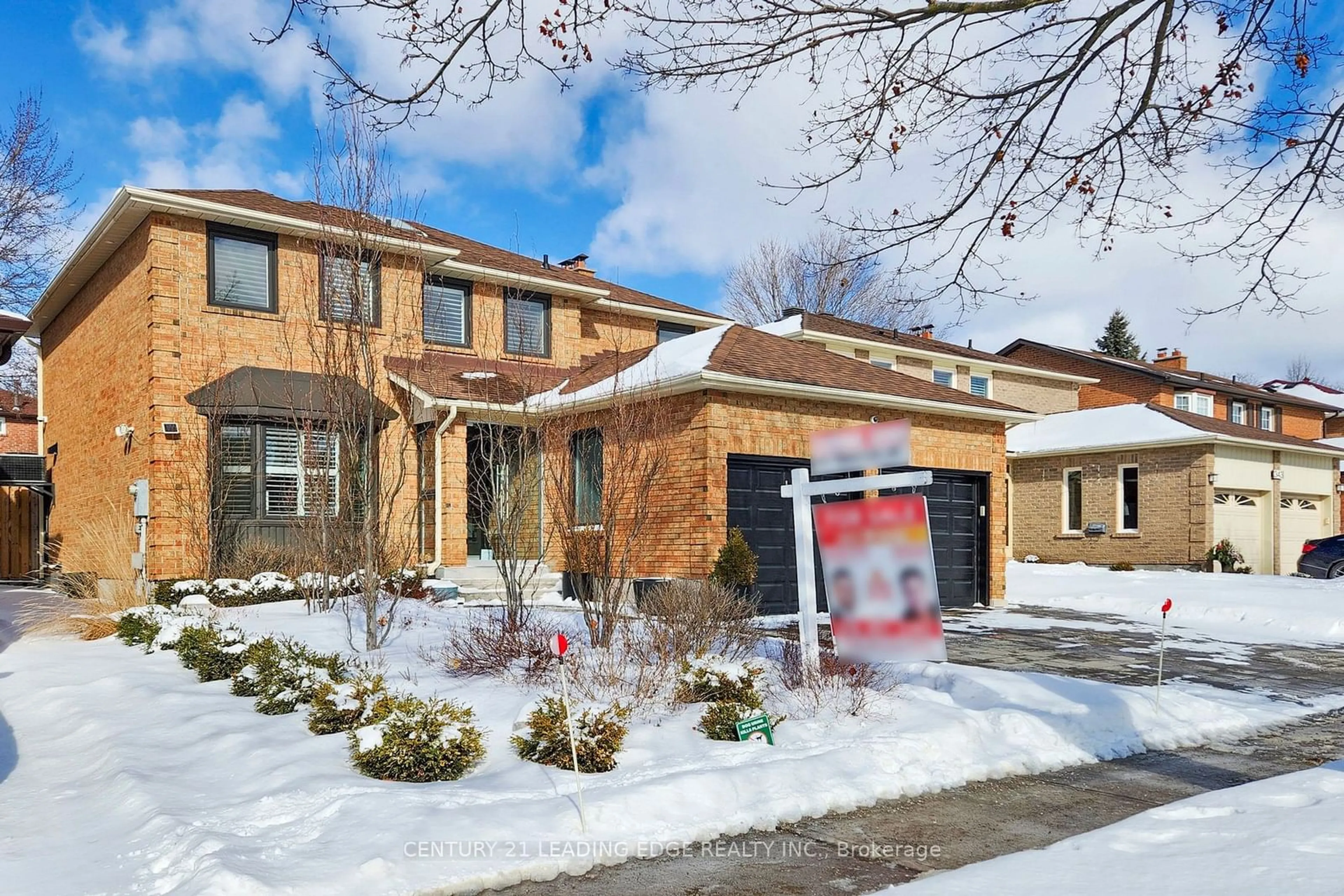 Home with brick exterior material, street for 345 Raymerville Dr, Markham Ontario L3P 6N6