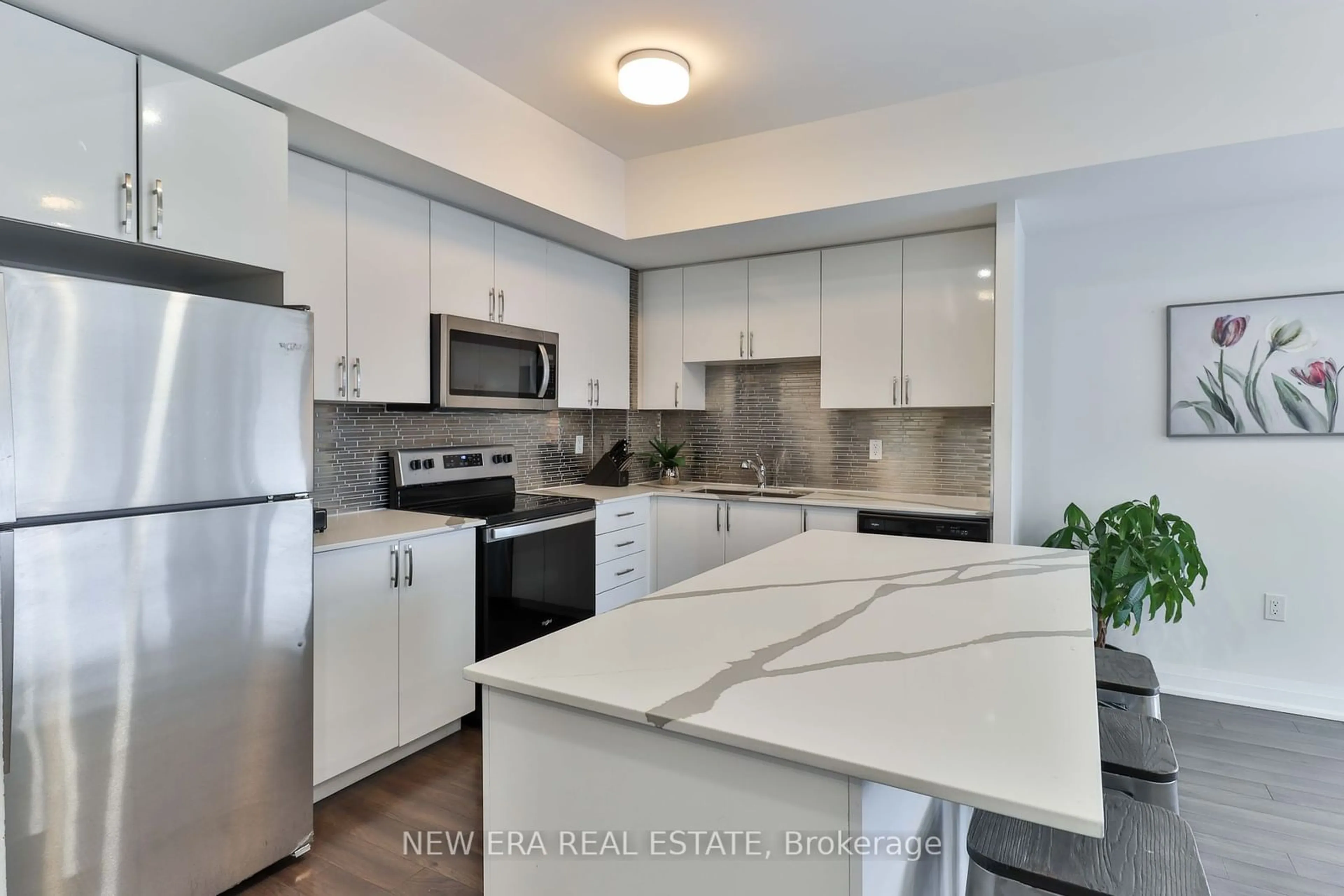 Open concept kitchen, ceramic/tile floor for 5279 Highway 7 Rd #803, Vaughan Ontario L4L 0J1