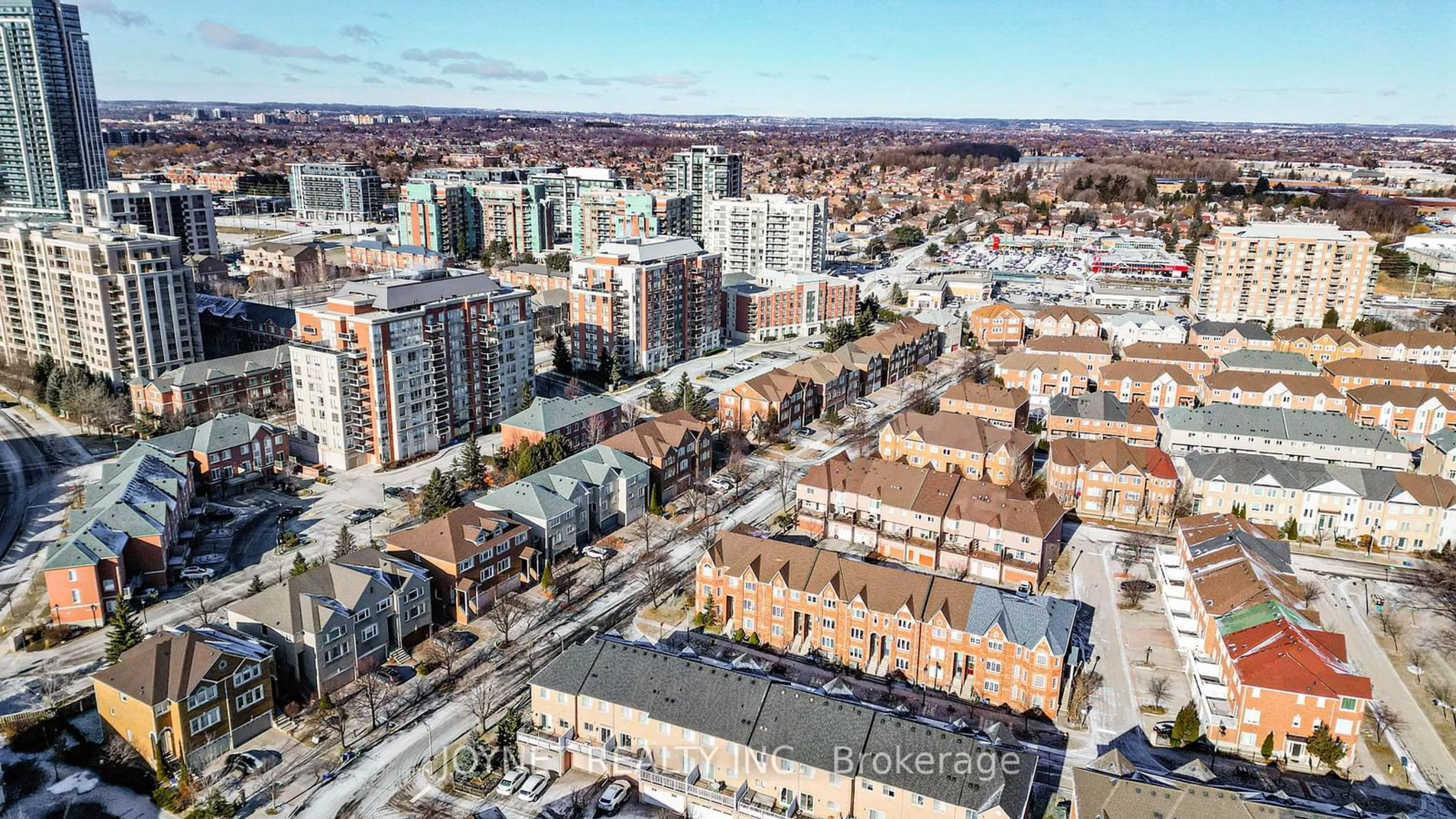 A pic from outside/outdoor area/front of a property/back of a property/a pic from drone, city buildings view from balcony for 273 South Park Rd #Rg8, Markham Ontario L3T 0B5