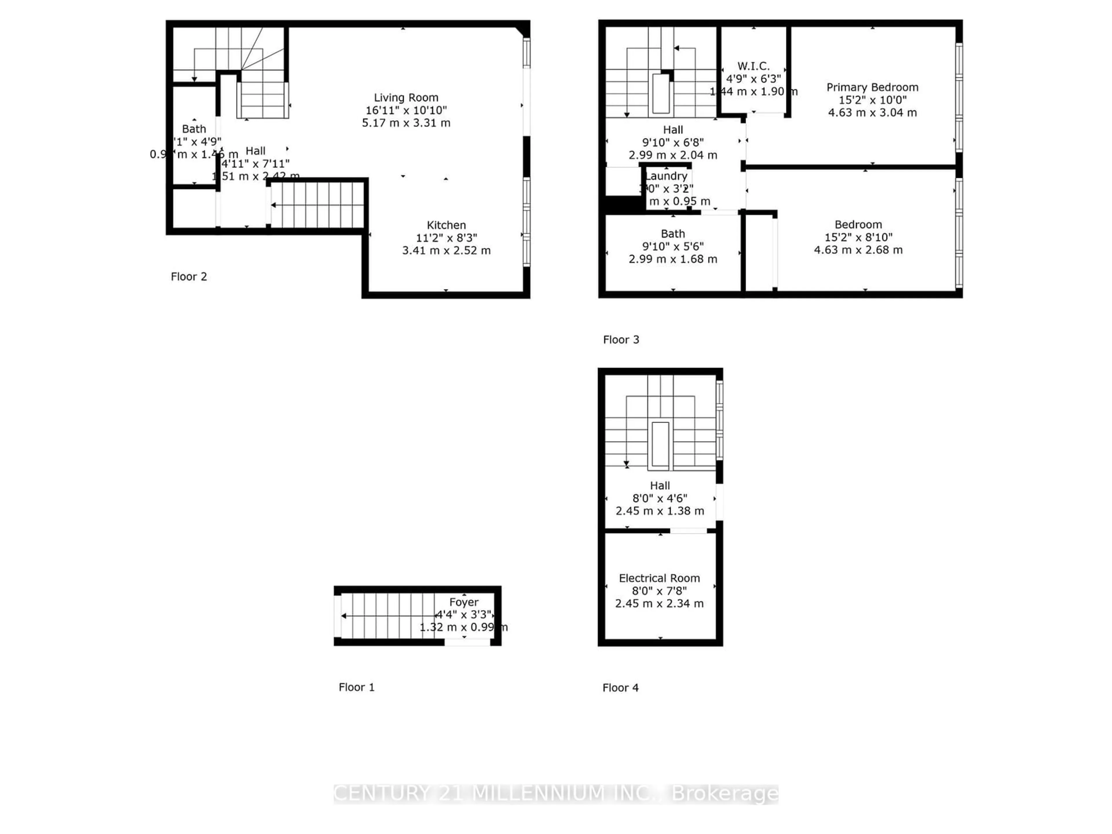 Floor plan for 19 Bellcastle Gate #340, Whitchurch-Stouffville Ontario L4A 4T4