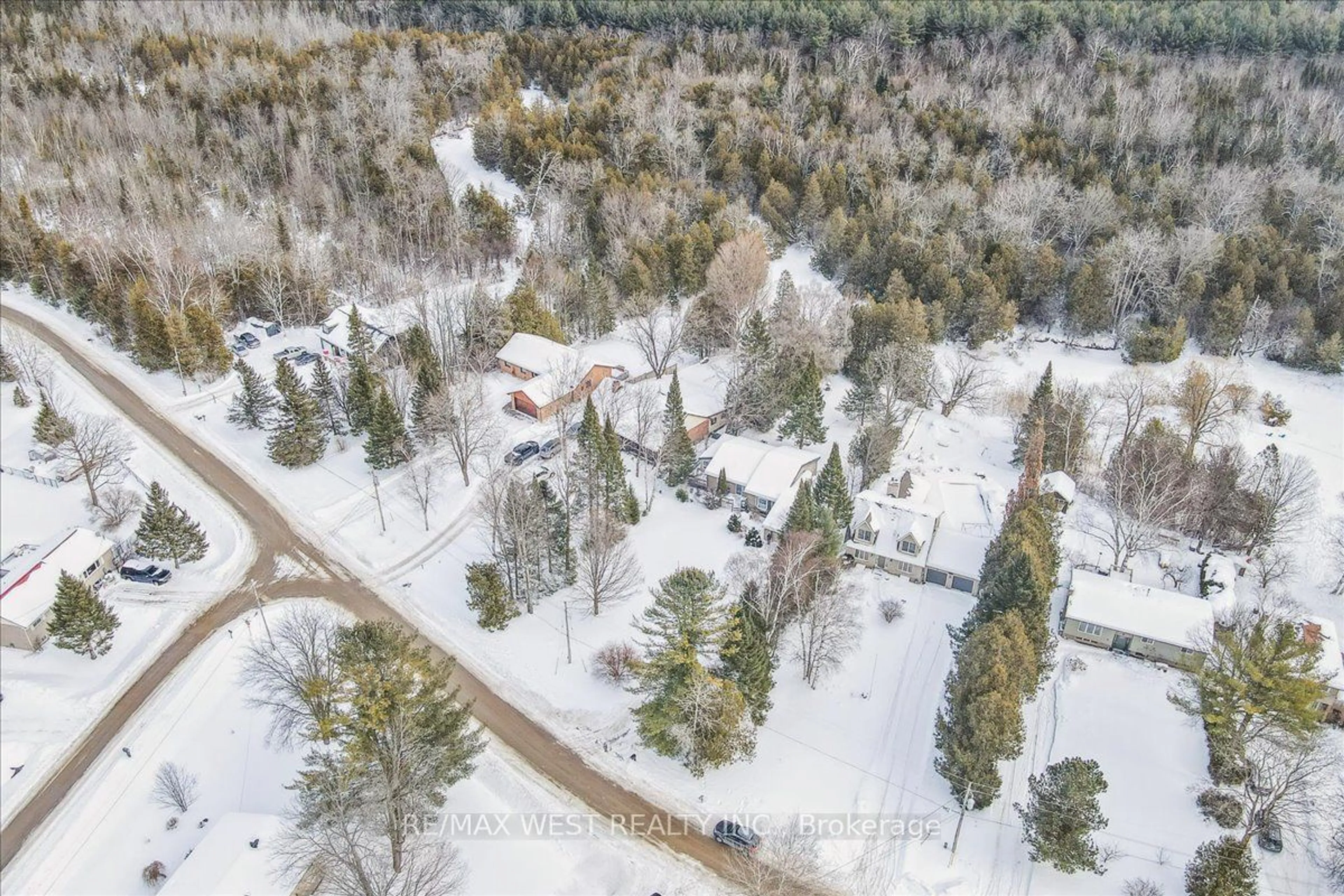 A pic from outside/outdoor area/front of a property/back of a property/a pic from drone, forest/trees view for 71 Pinecrest Rd, Georgina Ontario L0E 1N0