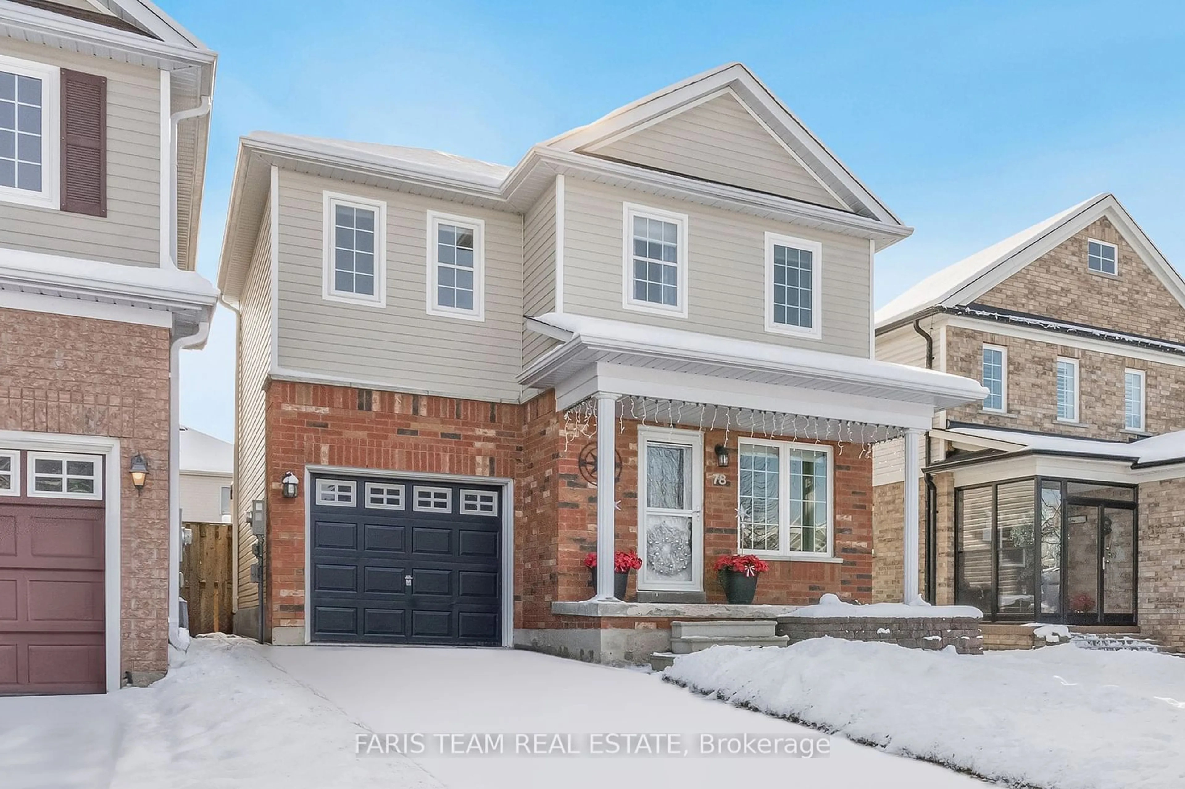 Home with brick exterior material, street for 78 Stonemount Cres, Essa Ontario L0M 1B4