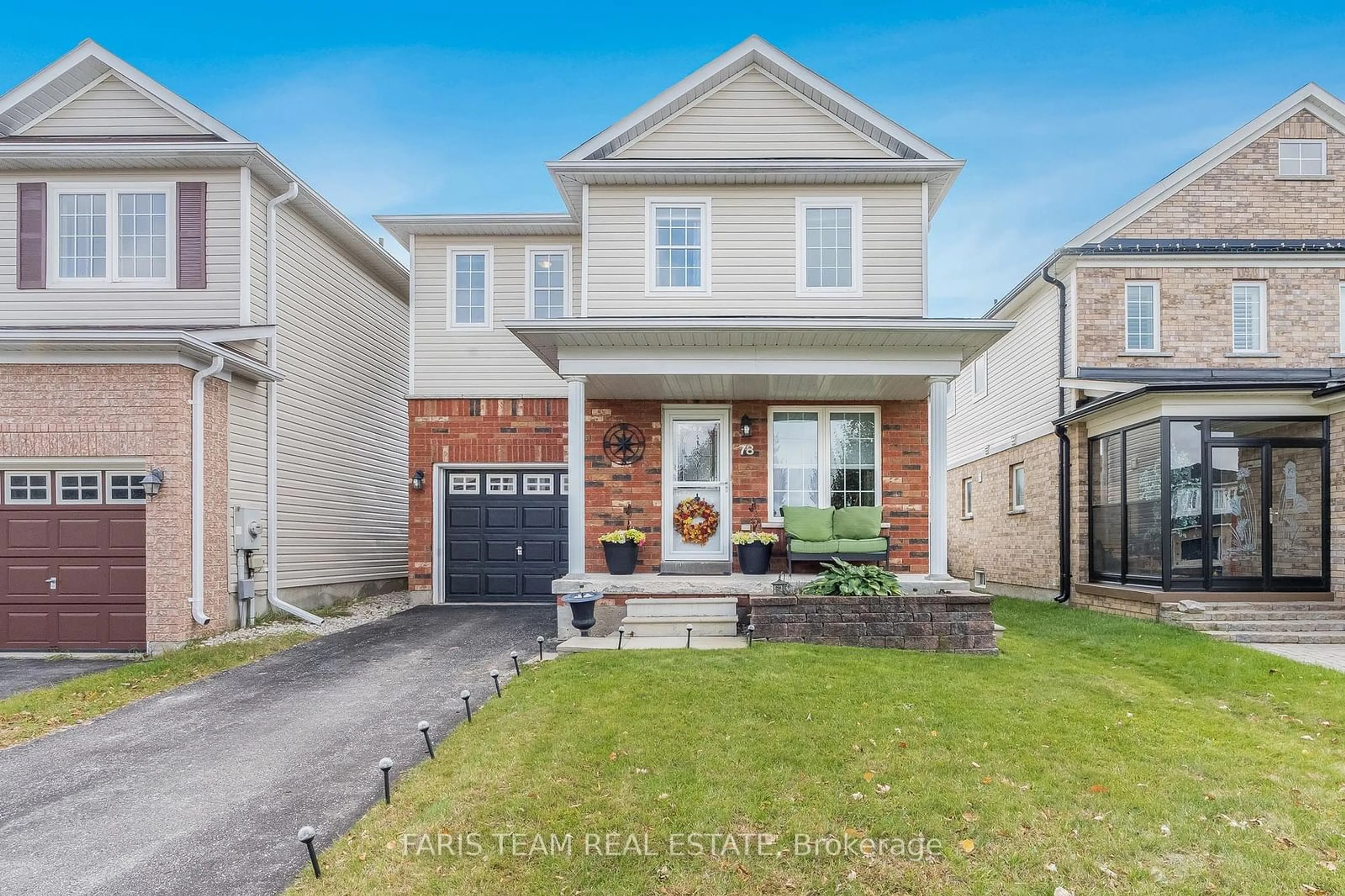 Home with brick exterior material, street for 78 Stonemount Cres, Essa Ontario L0M 1B4