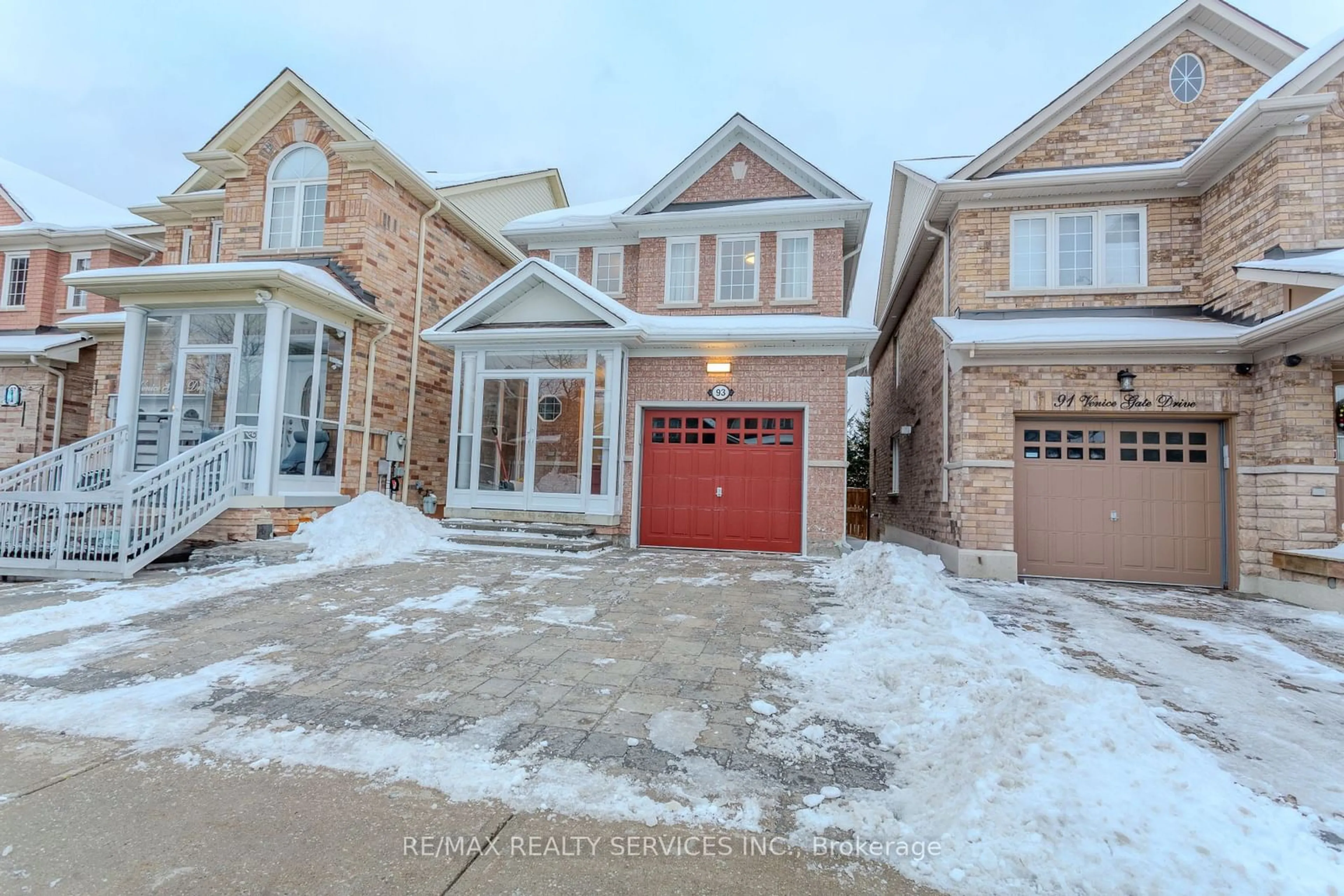 Home with brick exterior material, street for 93 Venice Gate Dr, Vaughan Ontario L4H 0E8