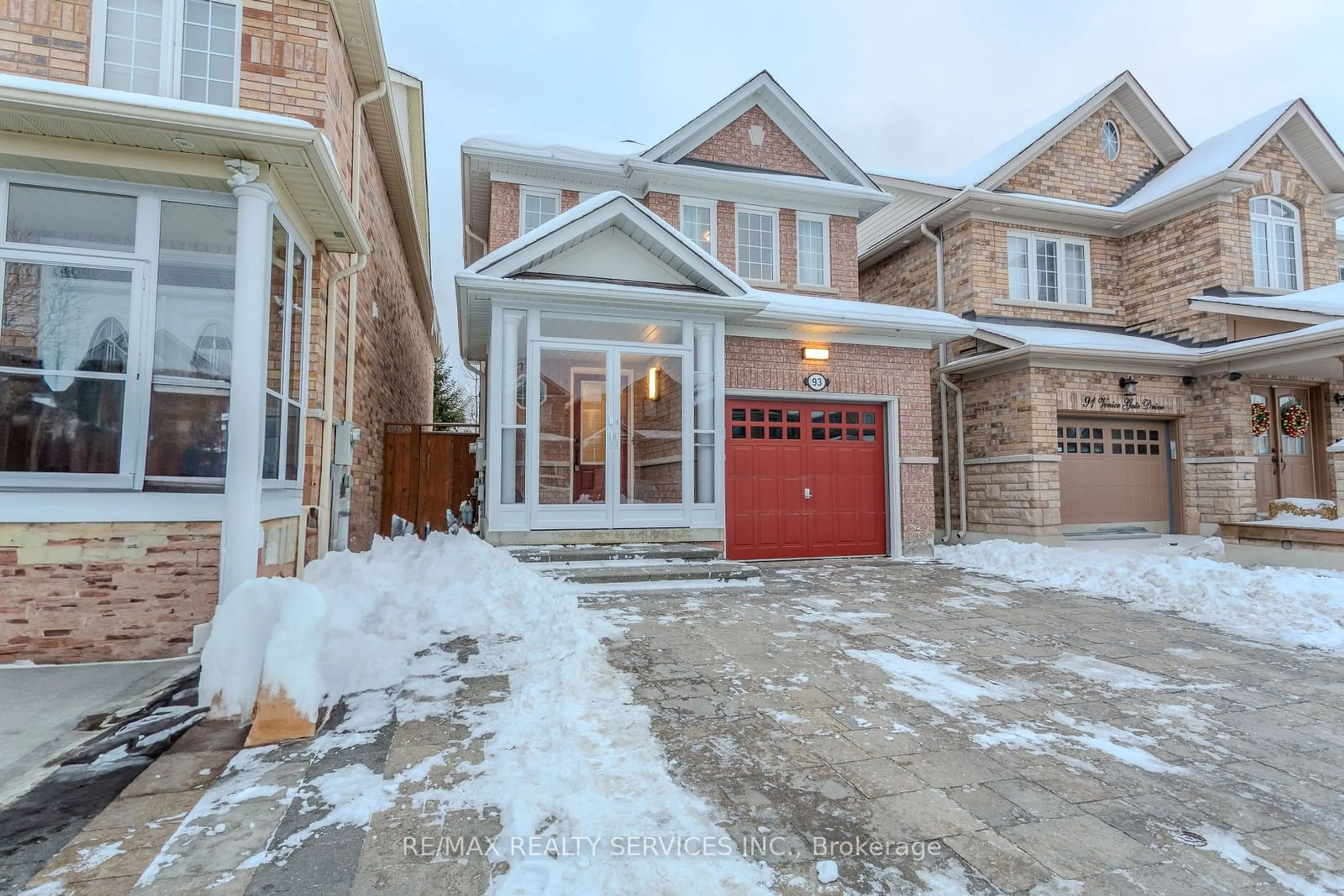 Home with brick exterior material, street for 93 Venice Gate Dr, Vaughan Ontario L4H 0E8