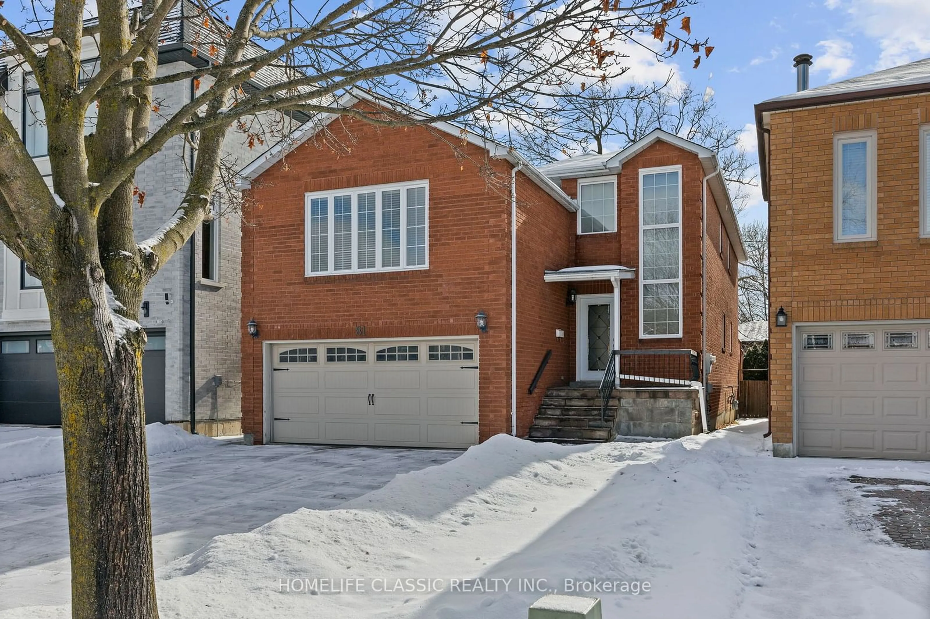 Home with brick exterior material, street for 81 Pinewood Dr, Vaughan Ontario L4J 5N8