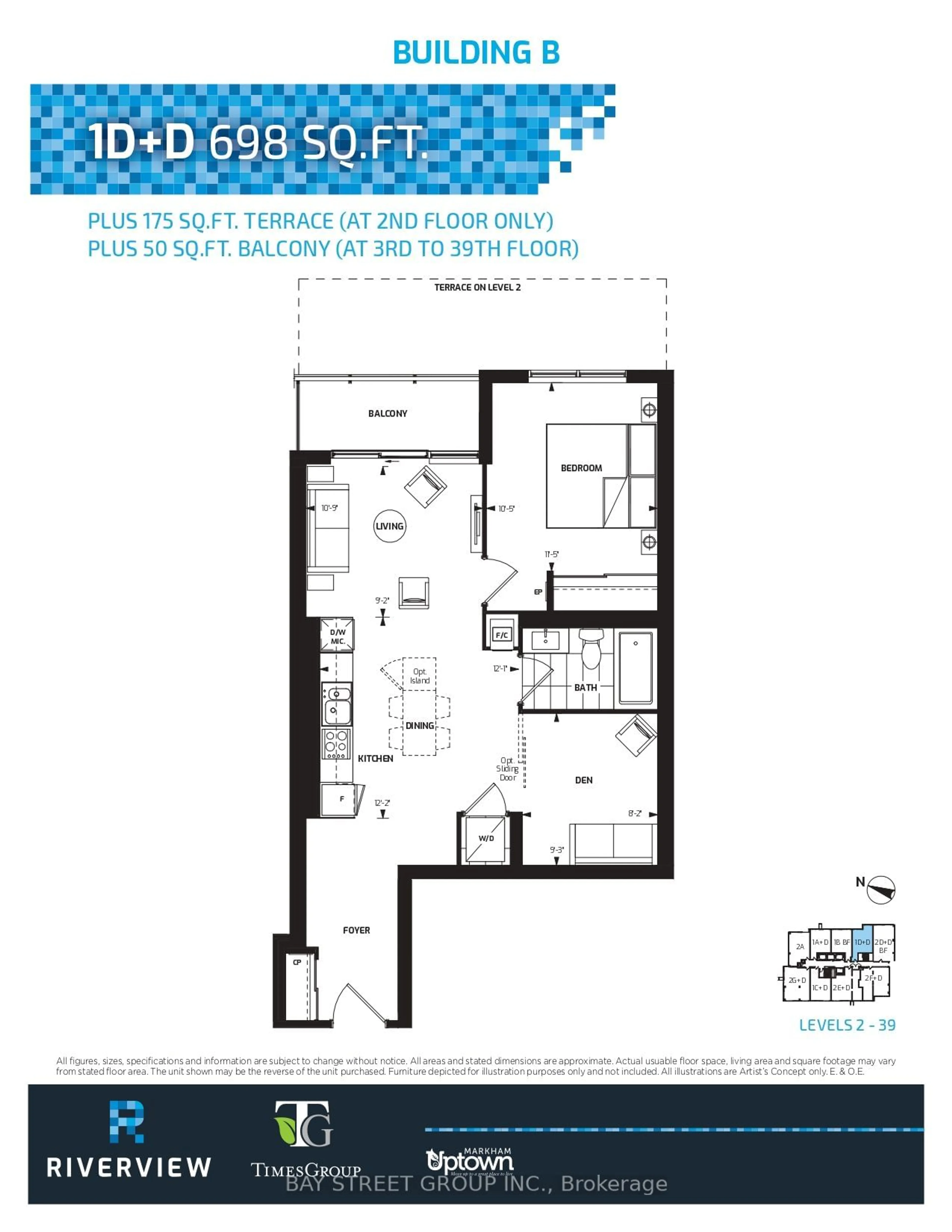 Floor plan for 18 Water Walk Dr #502, Markham Ontario L3R 6L5