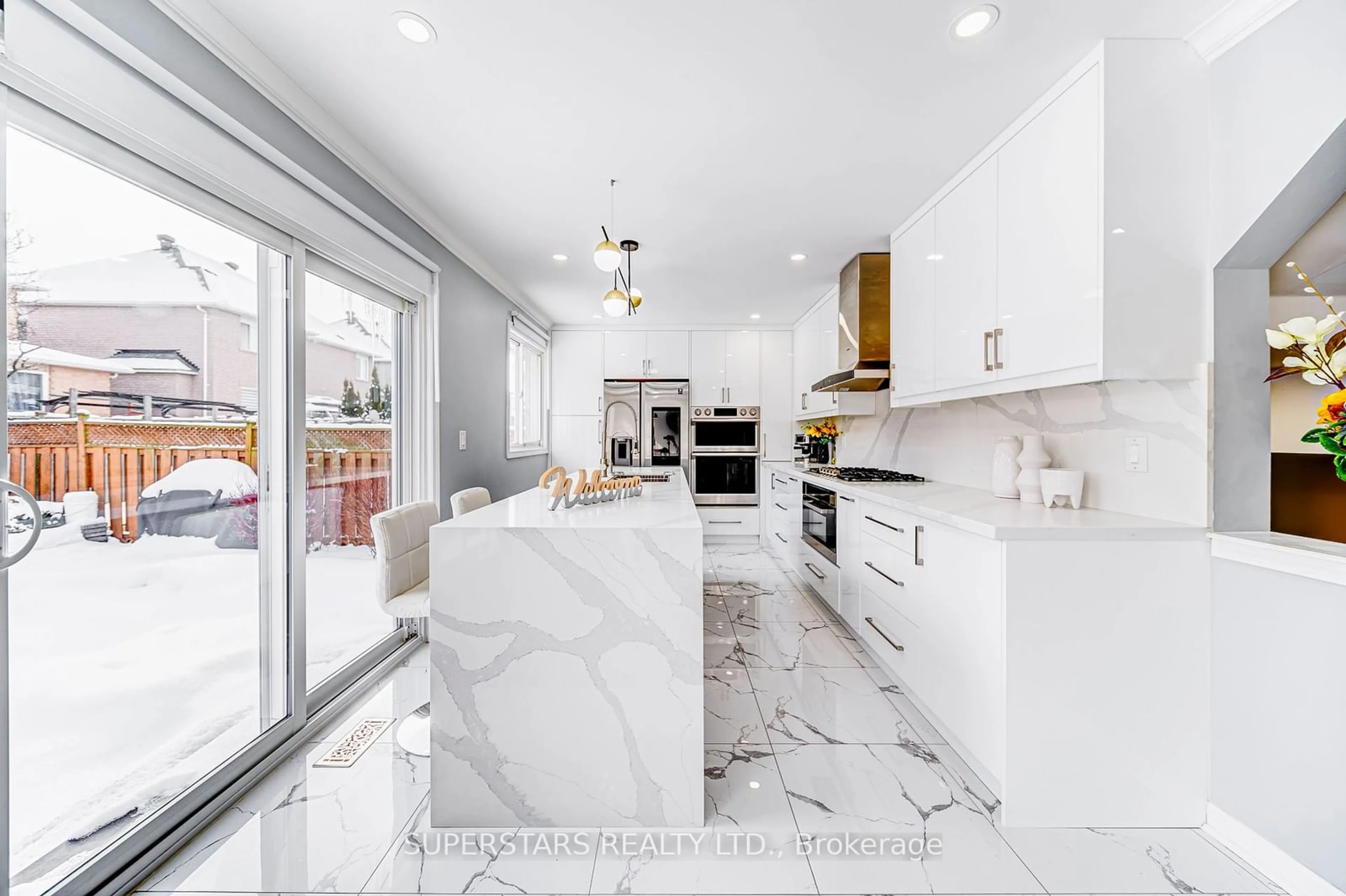 Contemporary kitchen, ceramic/tile floor for 6 Majestic Dr, Markham Ontario L6C 2B2