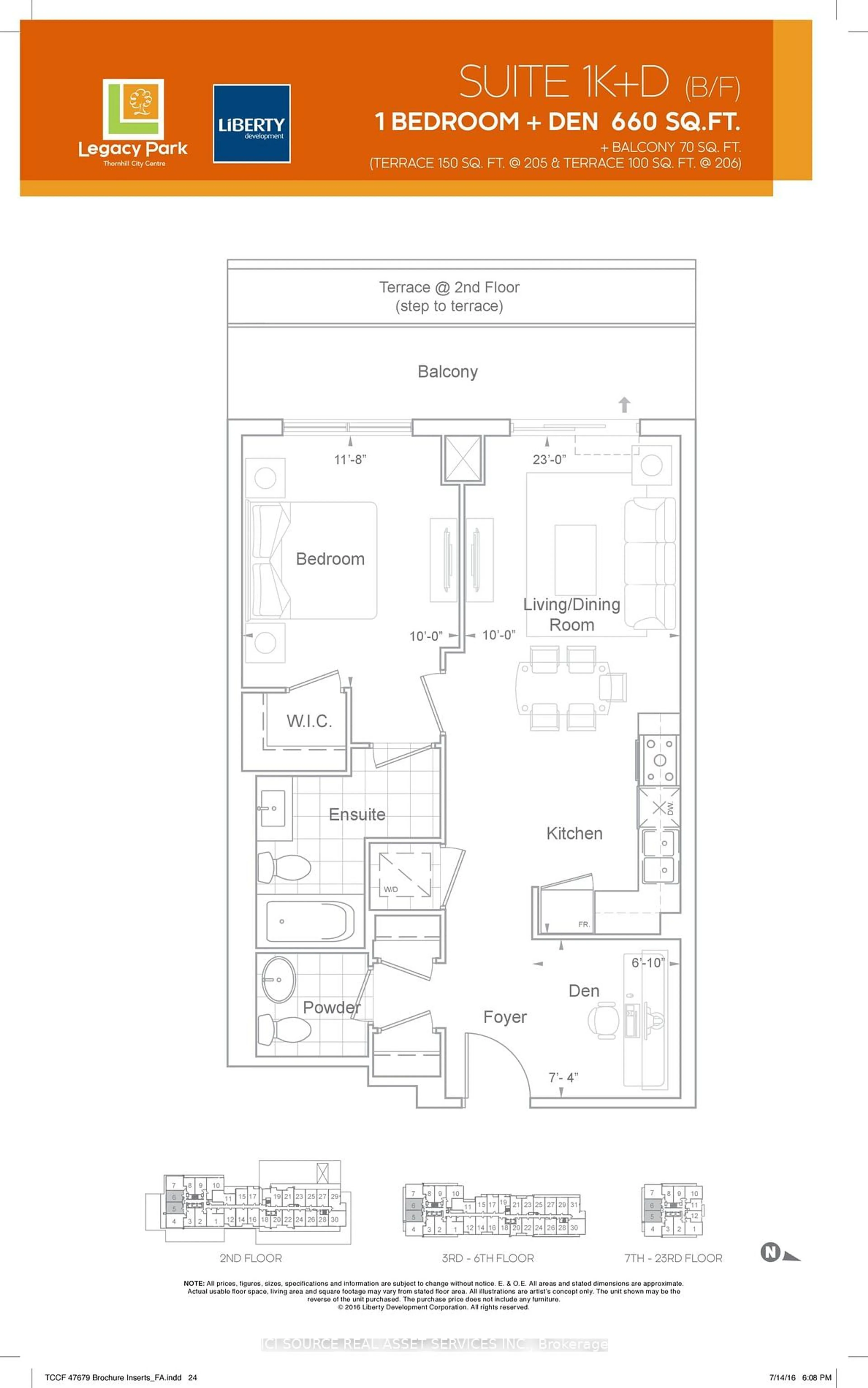 Floor plan for 7890 Bathurst St #1505, Vaughan Ontario L4J 0J8