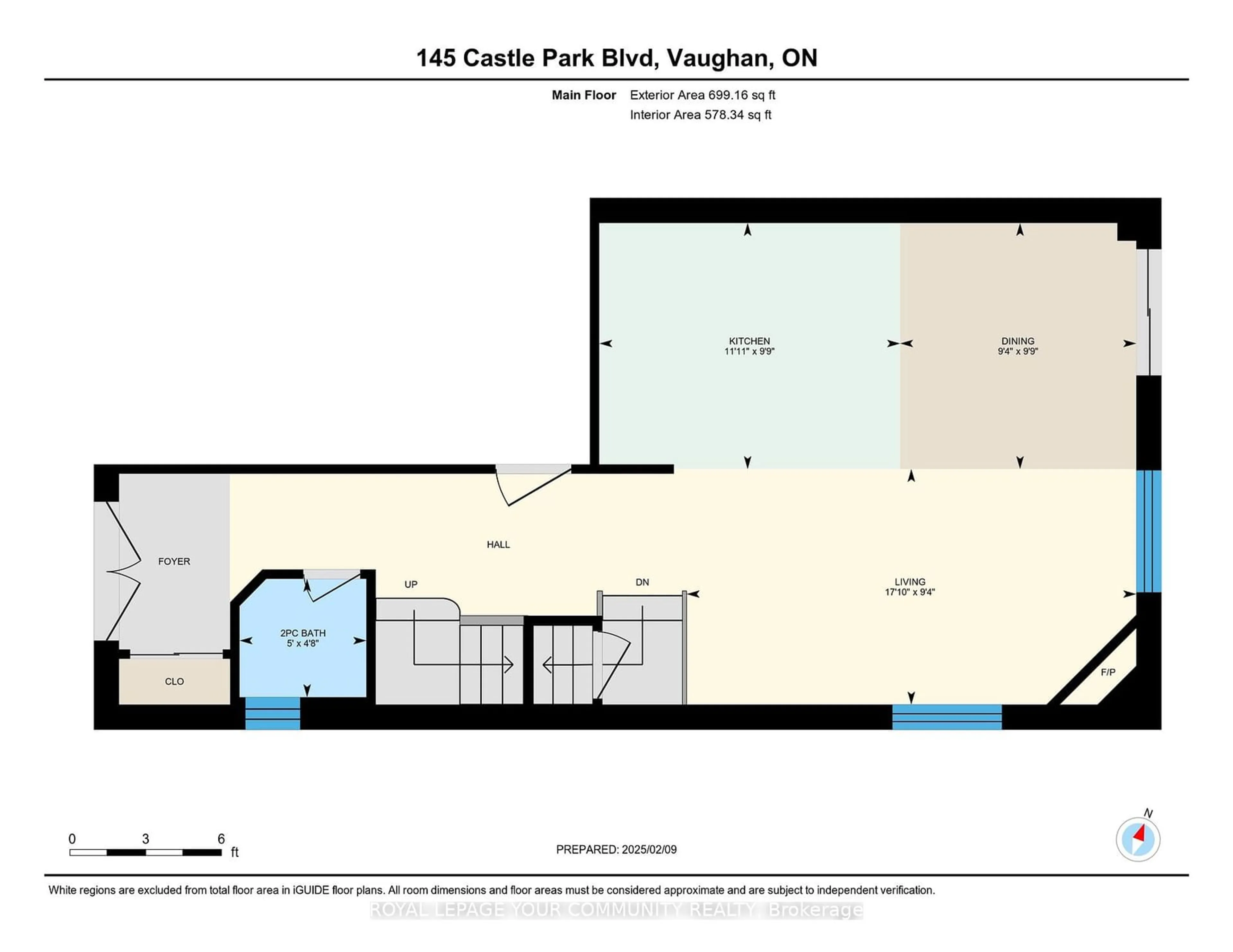 Floor plan for 145 Castle Park Blvd, Vaughan Ontario L4H 1X6